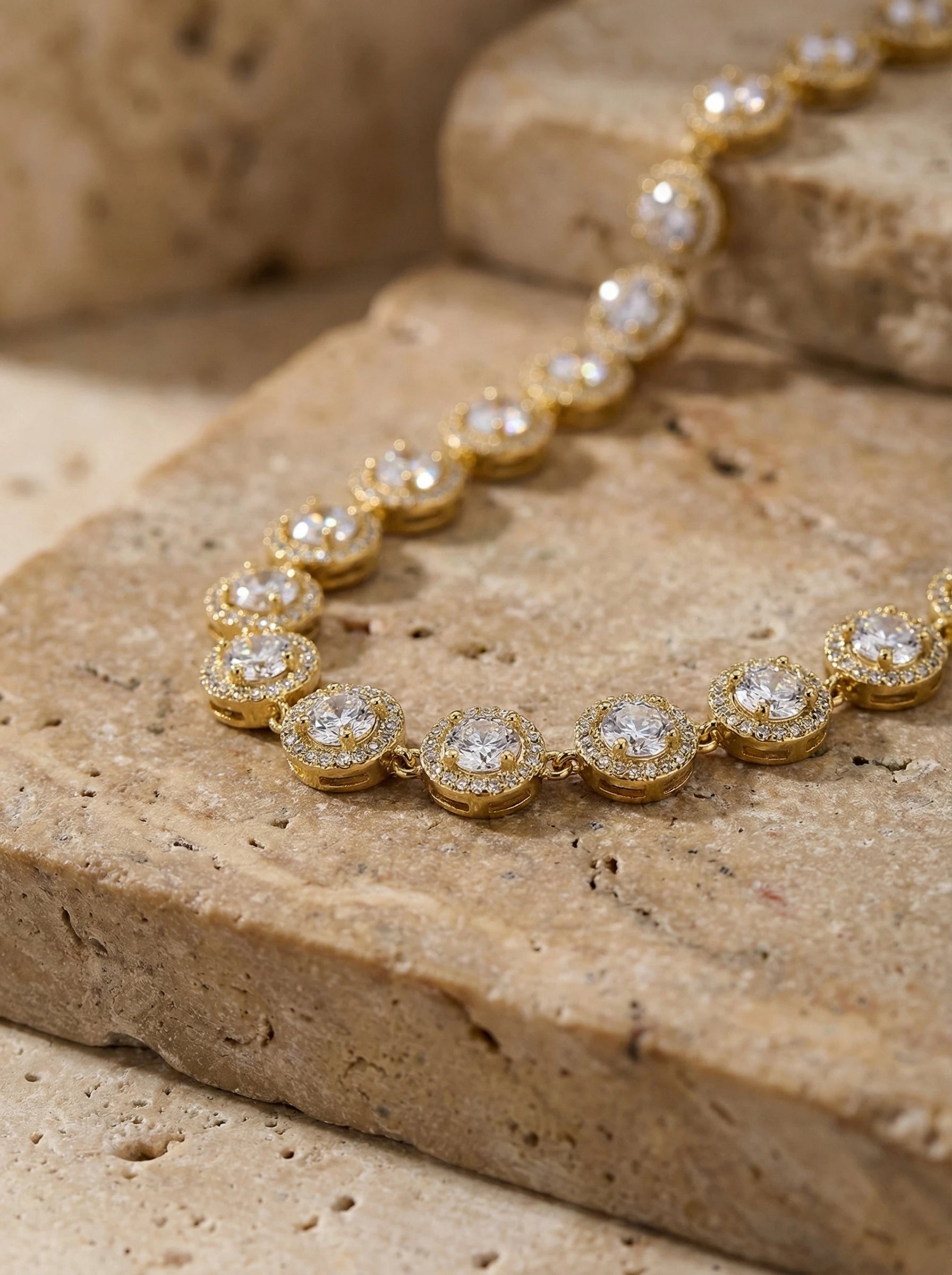 Perfect Diamond Dots Chain Edelstahl Halskette - Produktbild 2