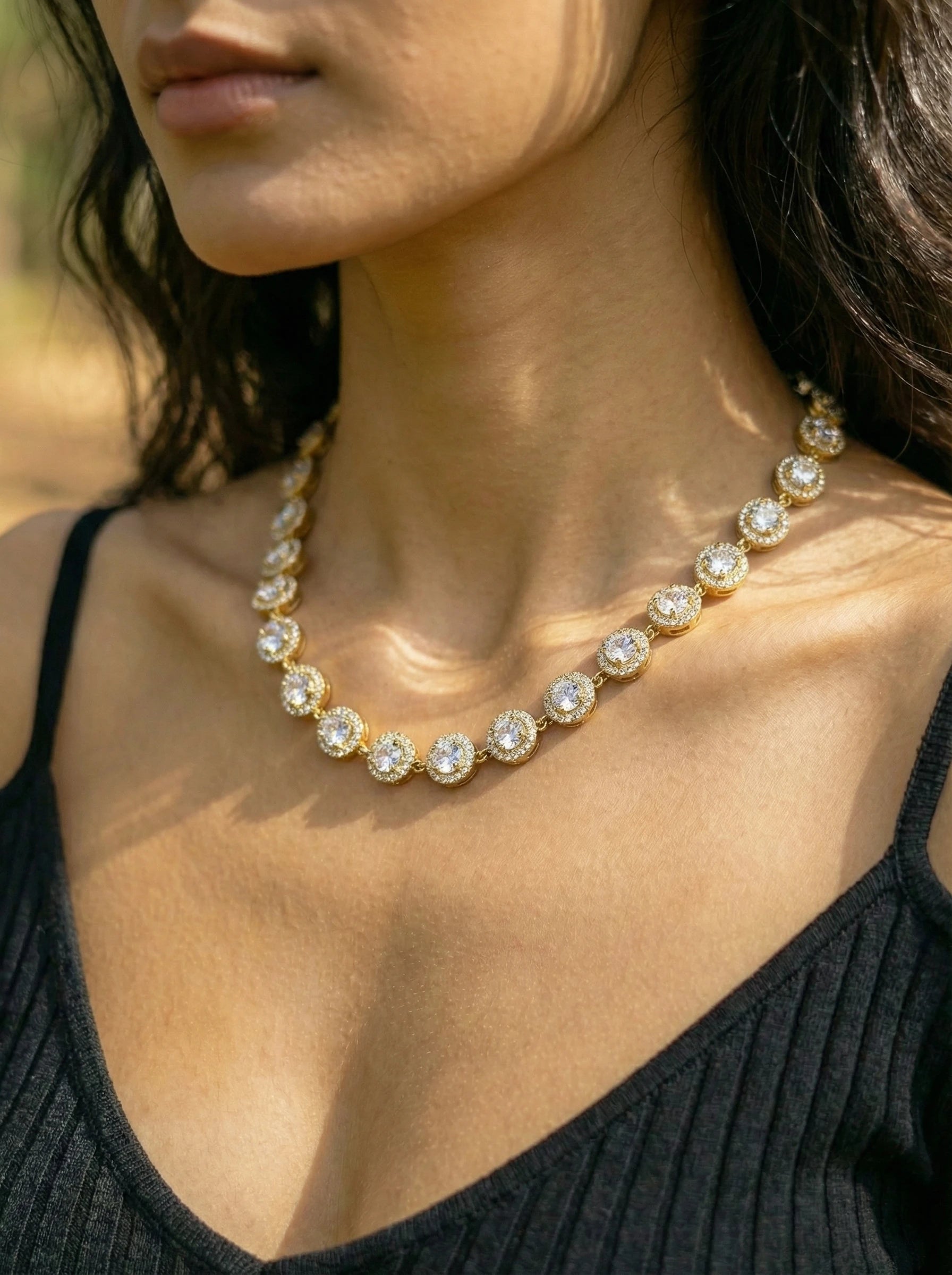 Perfect Diamond Dots Chain Edelstahl Halskette - Produktbild 3