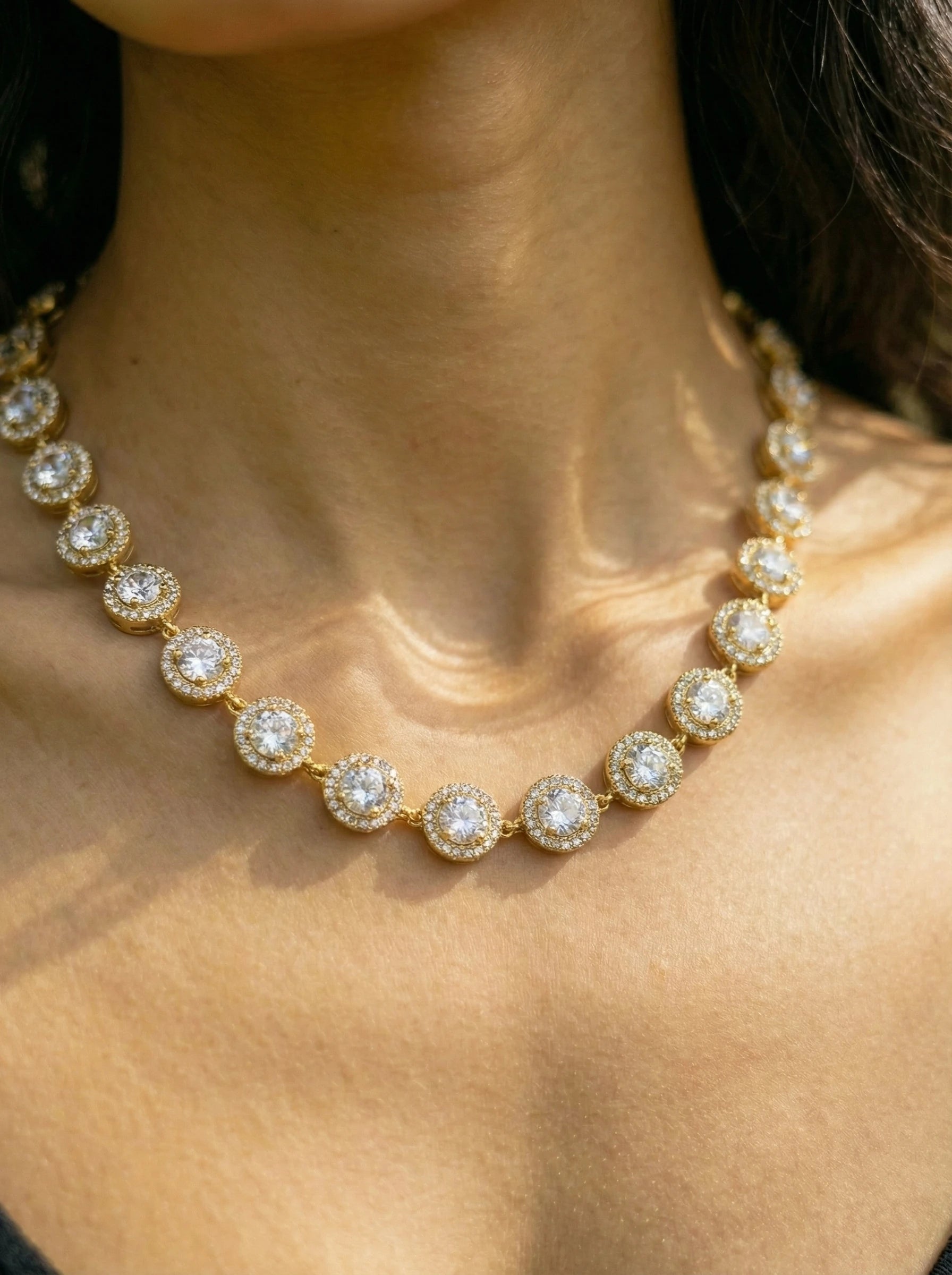 Perfect Diamond Dots Chain Edelstahl Halskette - Produktbild 4
