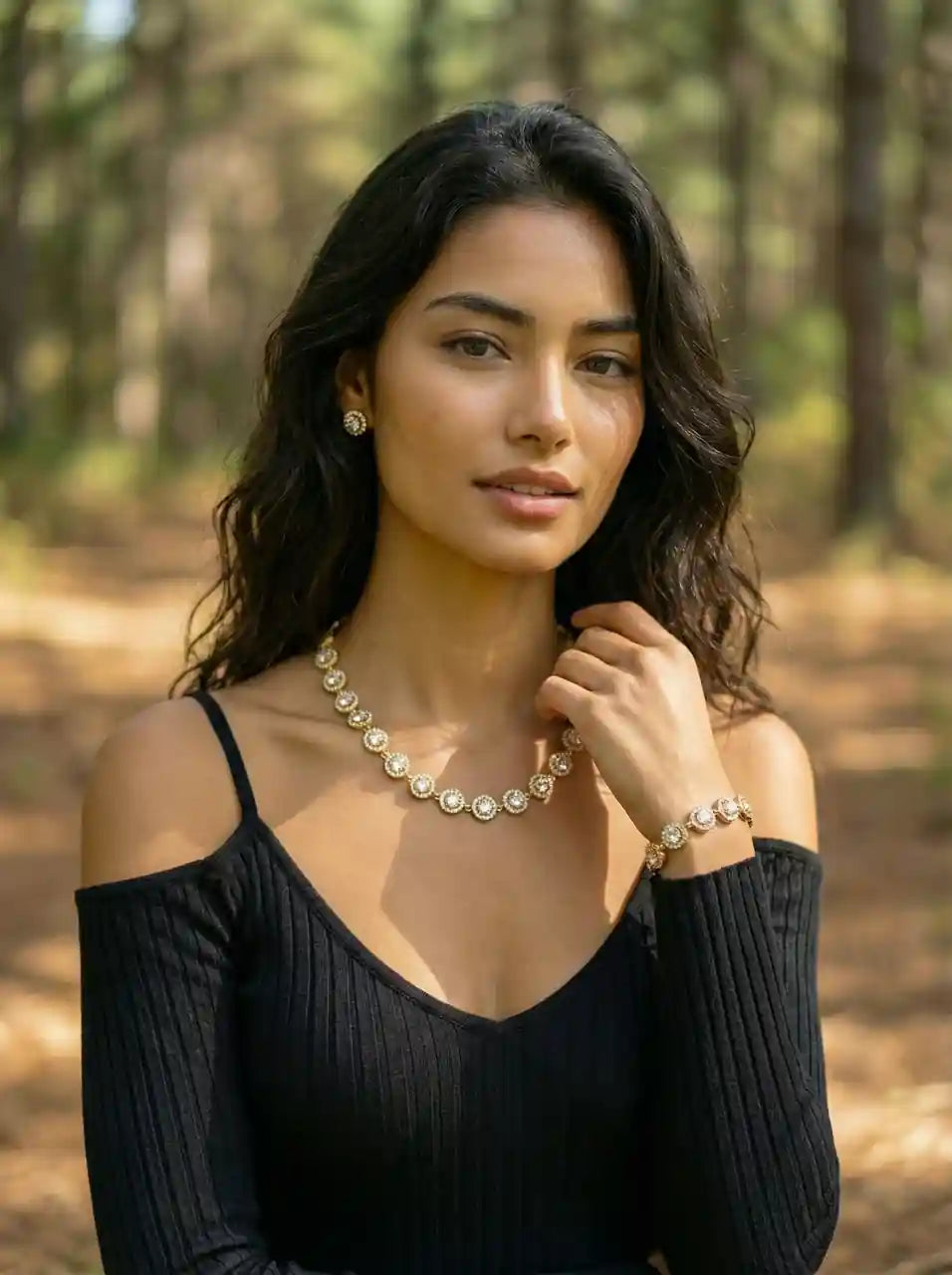 Perfect Diamond Dots Chain Edelstahl Halskette - Produktbild 6