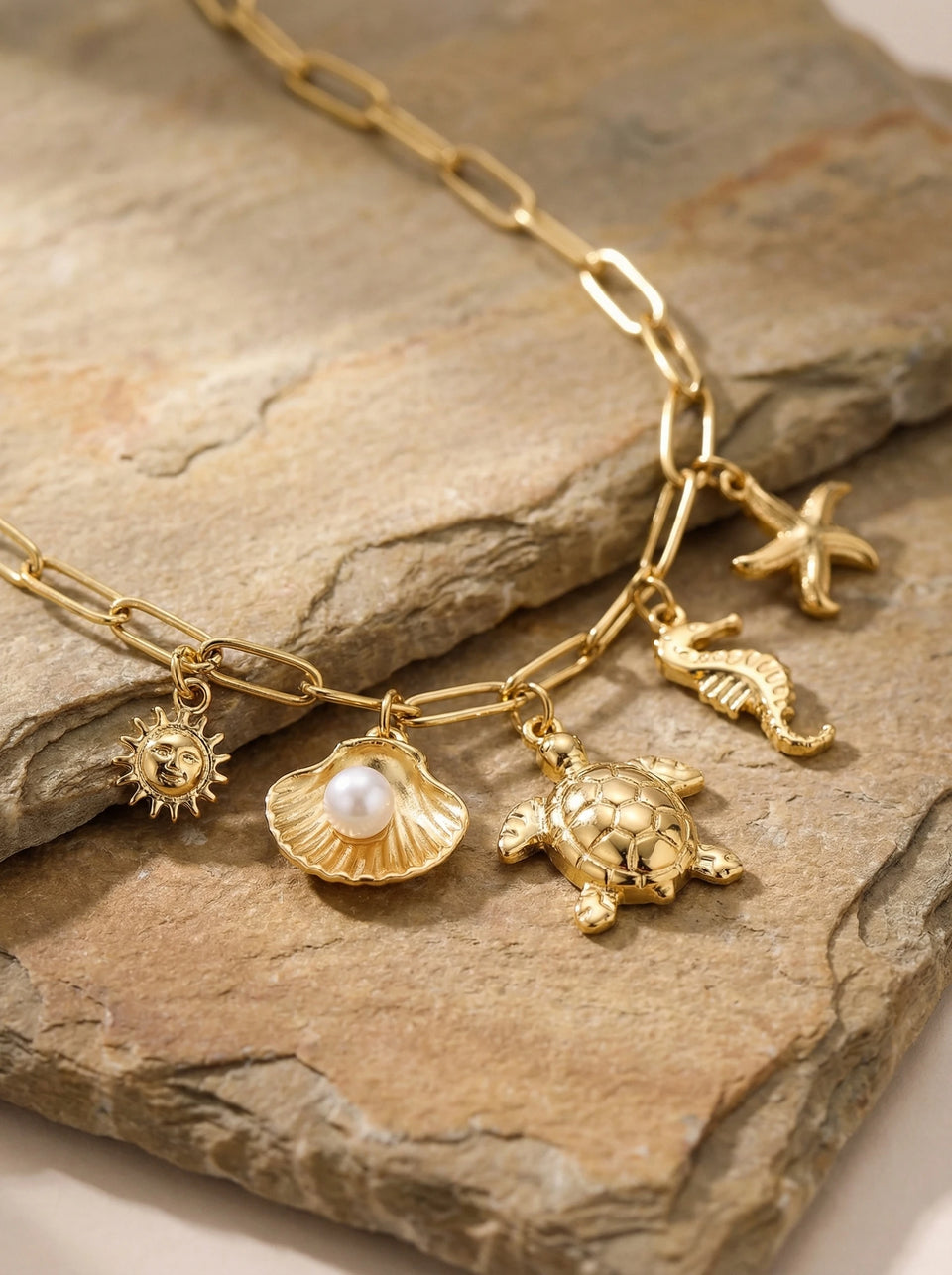 Ocean Love Pearl Edelstahl Halskette - Produktbild 2