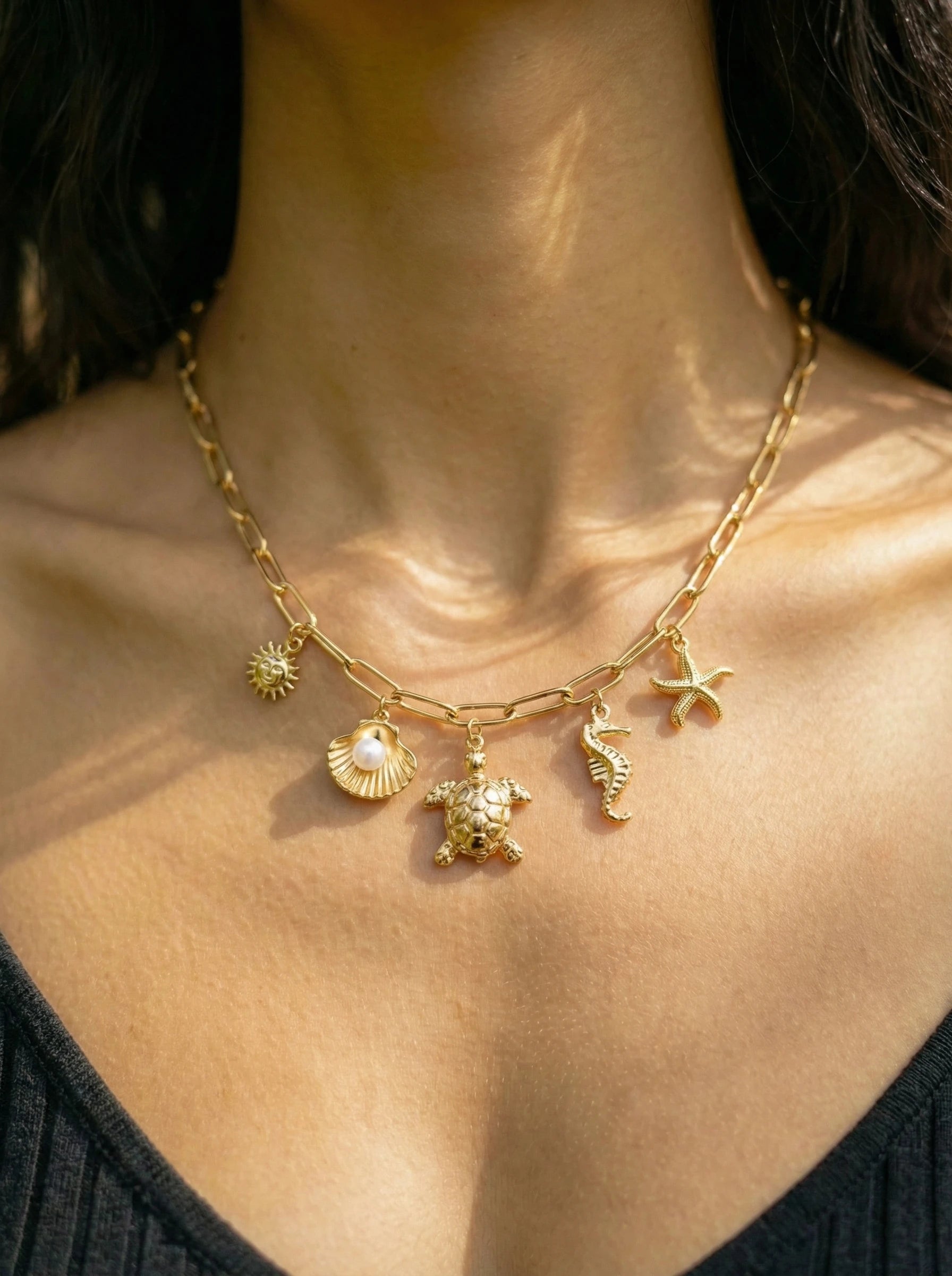Ocean Love Pearl Edelstahl Halskette - Produktbild 3