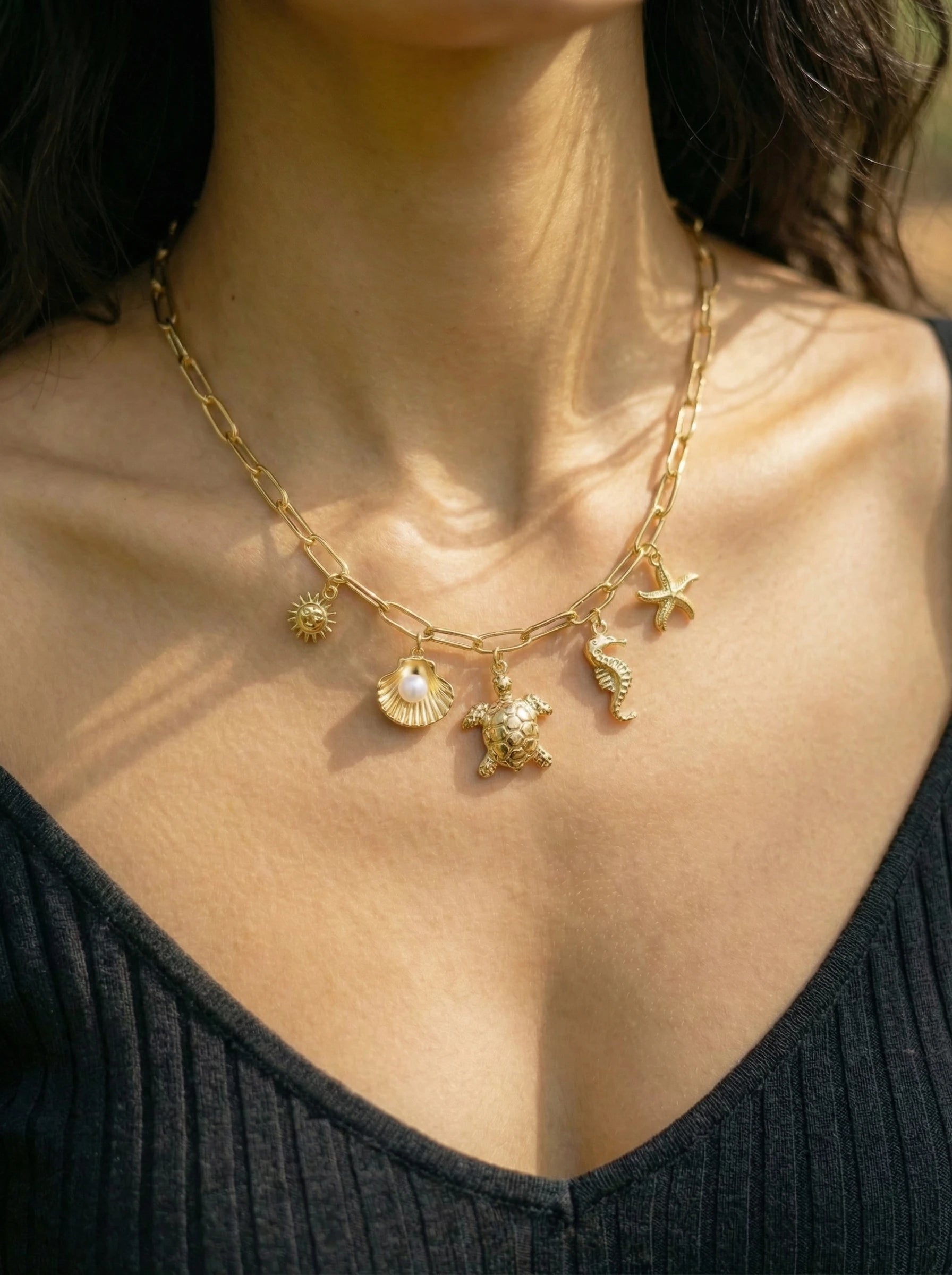Ocean Love Pearl Edelstahl Halskette - Produktbild 4