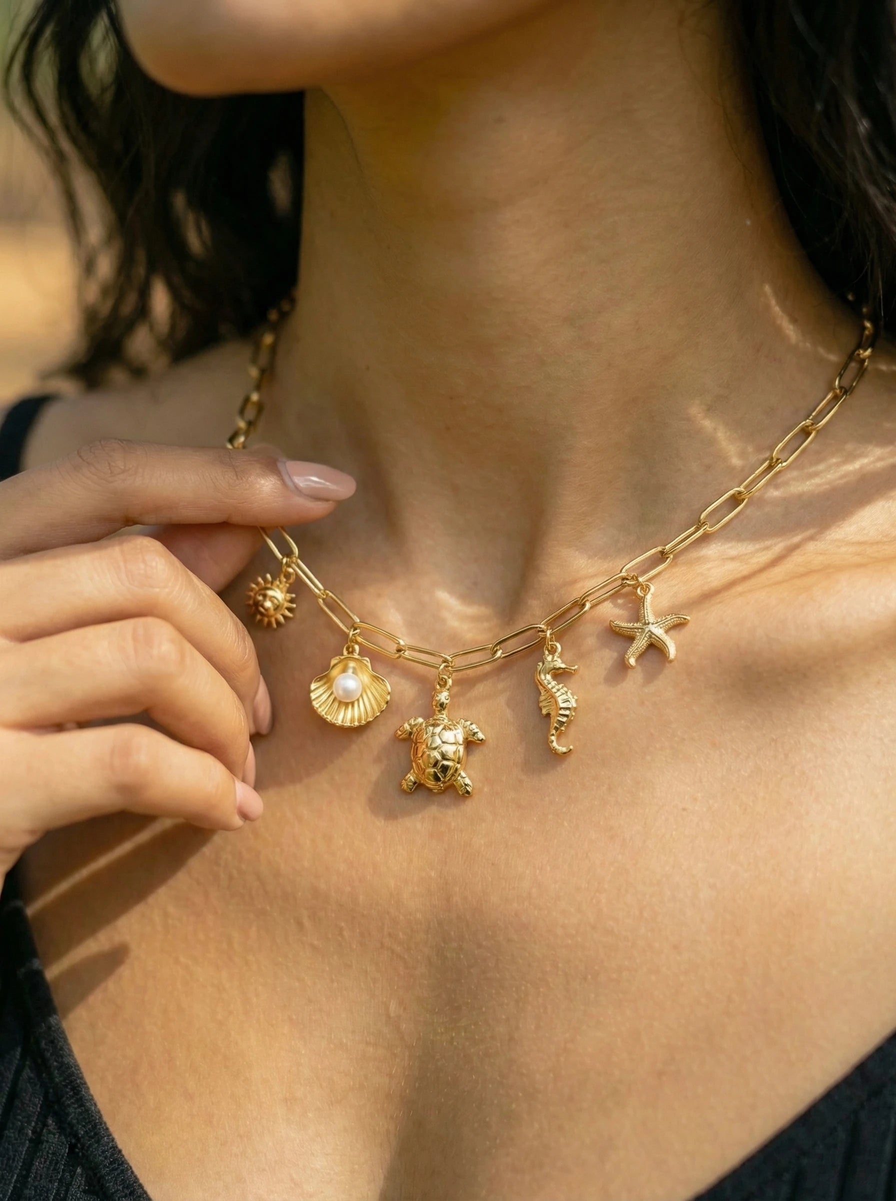 Ocean Love Pearl Edelstahl Halskette - Produktbild 5