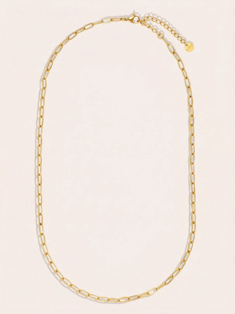 Fine Round Chain Edelstahl Halskette