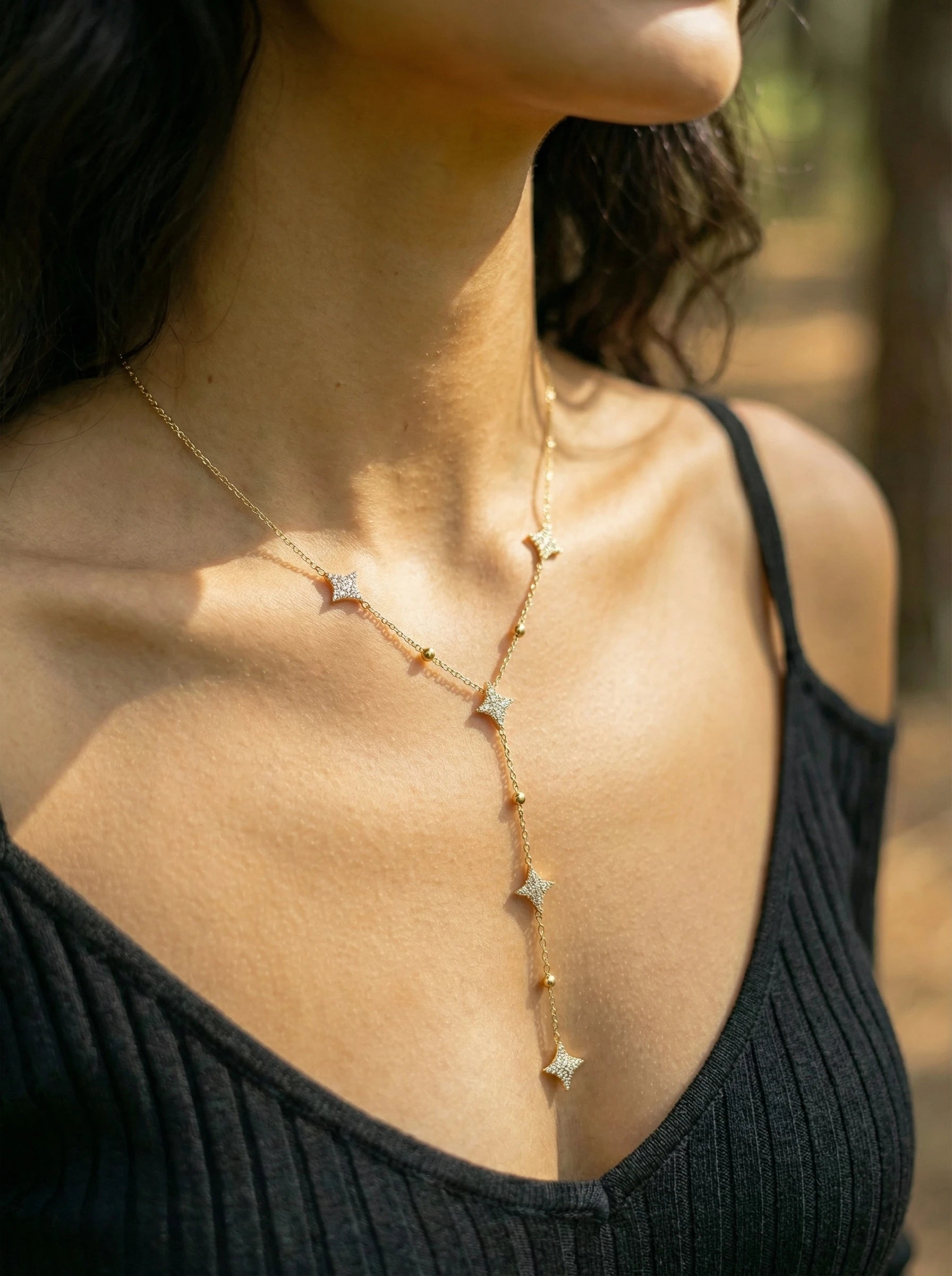 Nice Diamond Shape Edelstahl Halskette - Produktbild 3