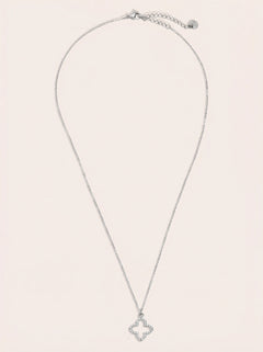 Classic Diamond Lucky Flower Edelstahl Halskette - Produktbild 8