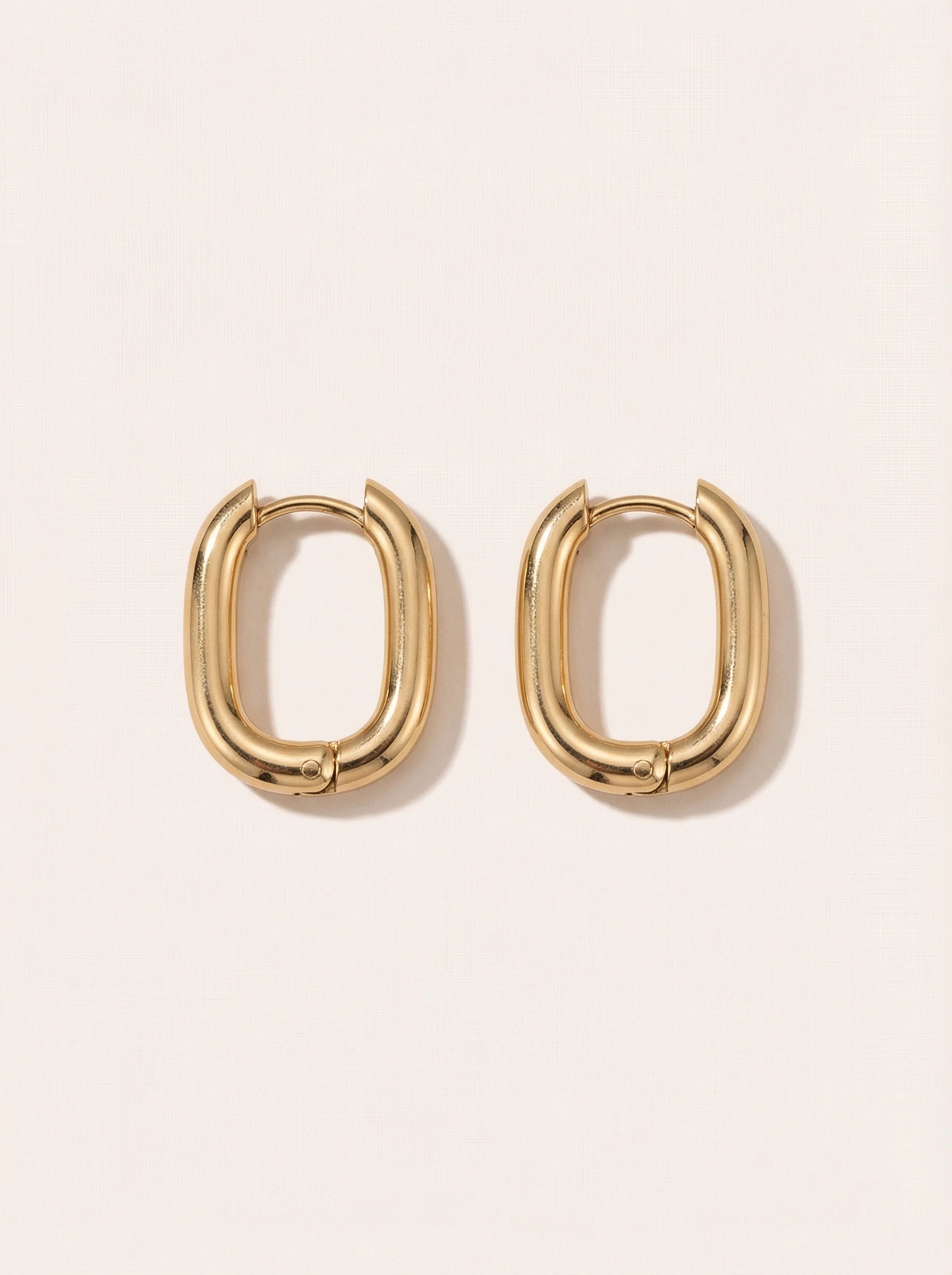 Square Hoop Edelstahl Ohrringe
