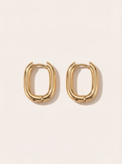 Square Hoop Edelstahl Ohrringe