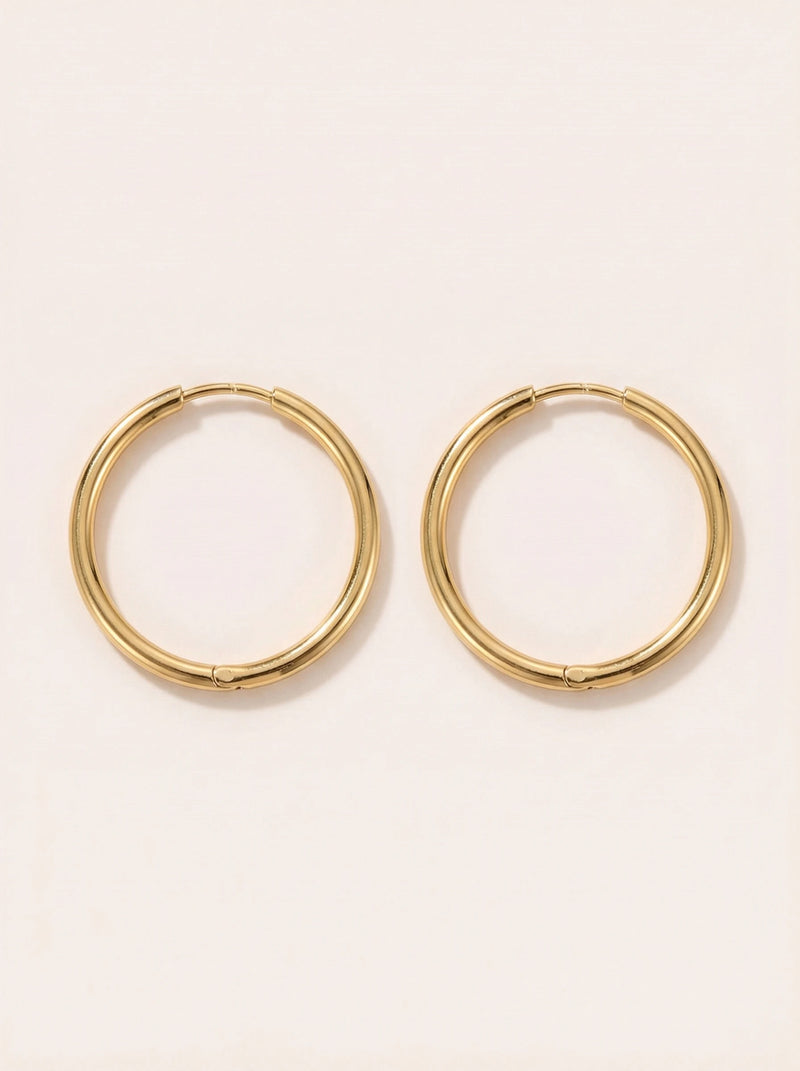 Fine Hoop Edelstahl Ohrringe - Produktbild 3