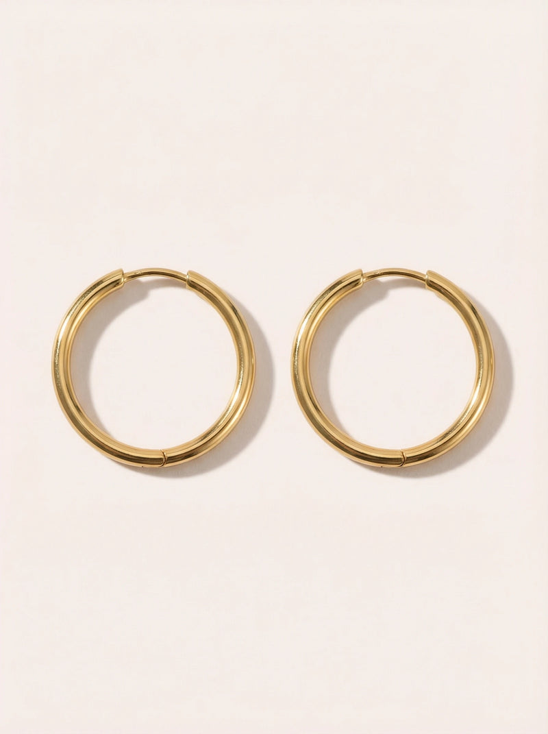 Fine Hoop Edelstahl Ohrringe