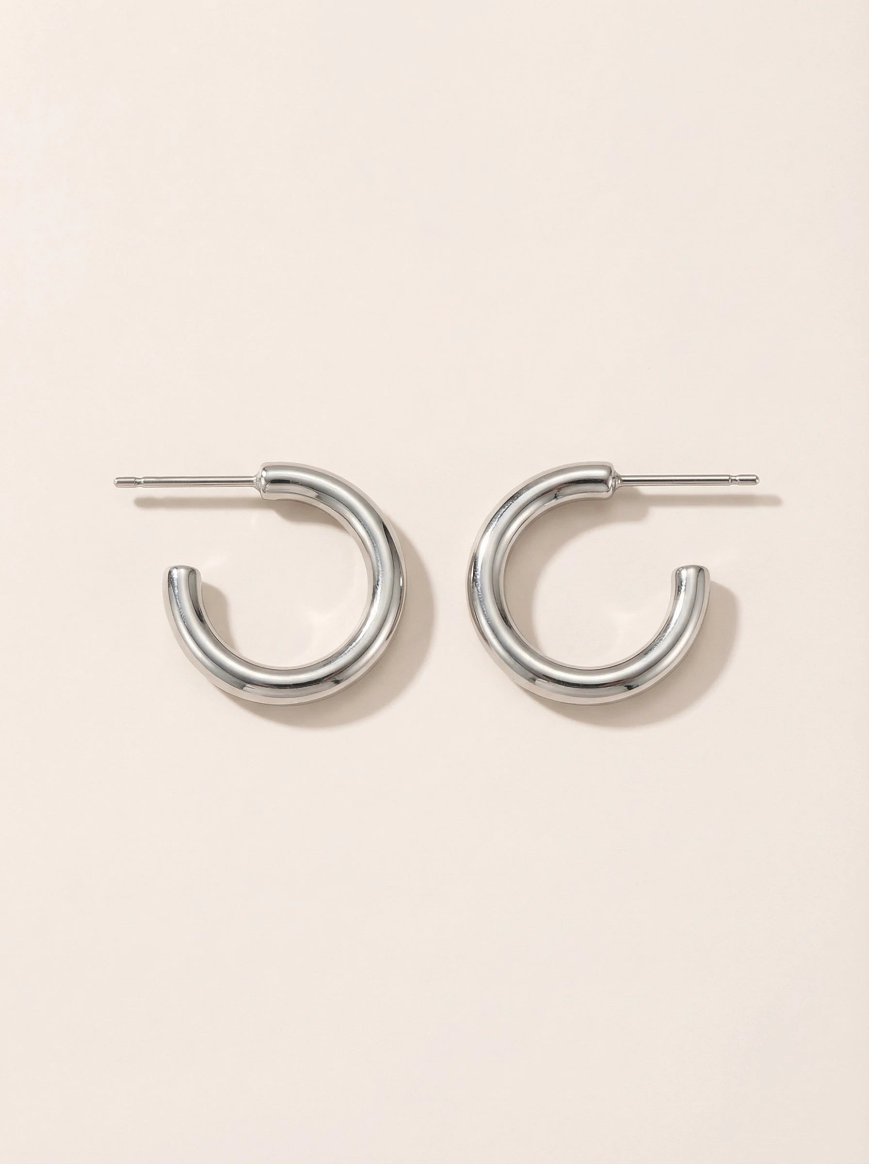Big Simple Hoop Edelstahl Ohrringe - Produktbild 9
