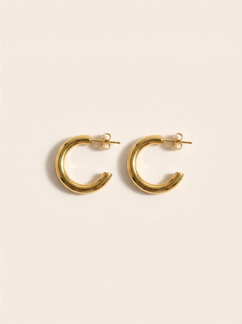 Simple Hoop Edelstahl Ohrringe