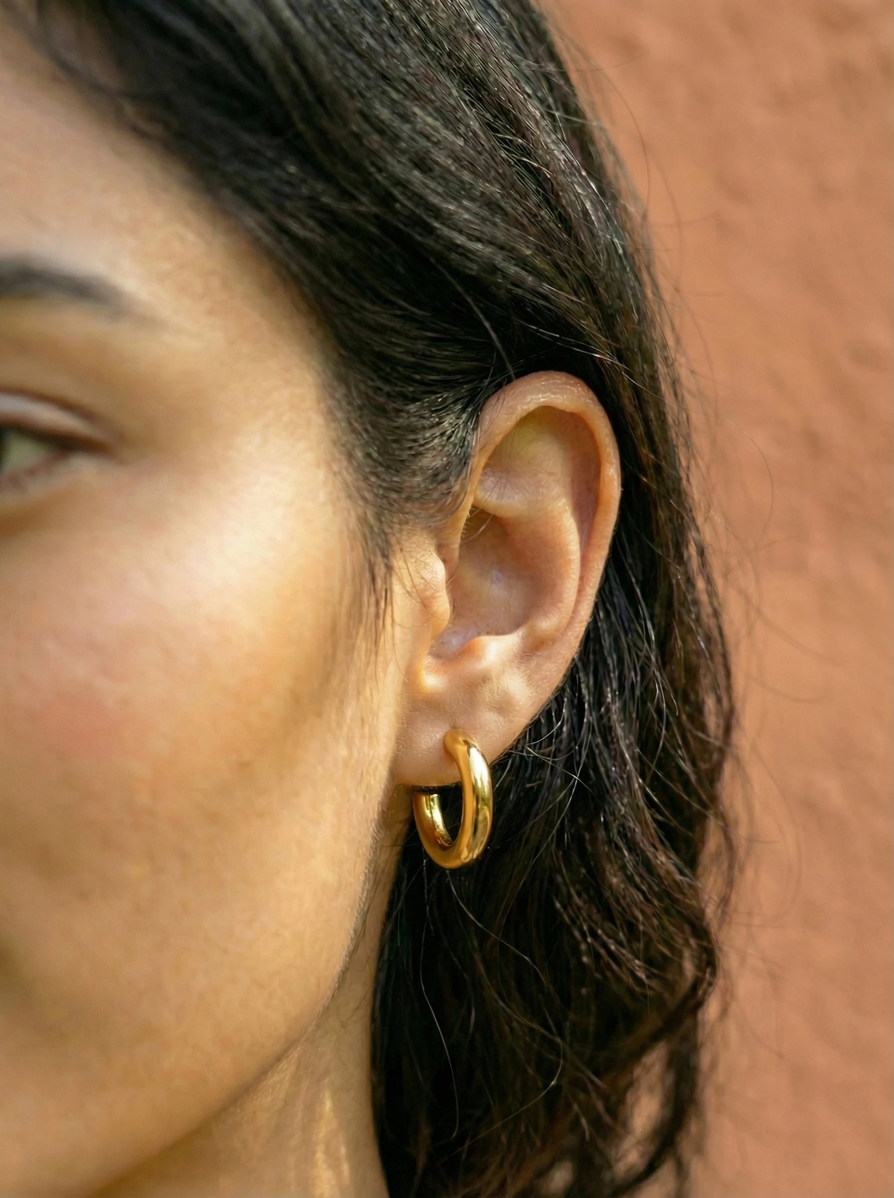Simple Hoop Edelstahl Ohrringe - Produktbild 3
