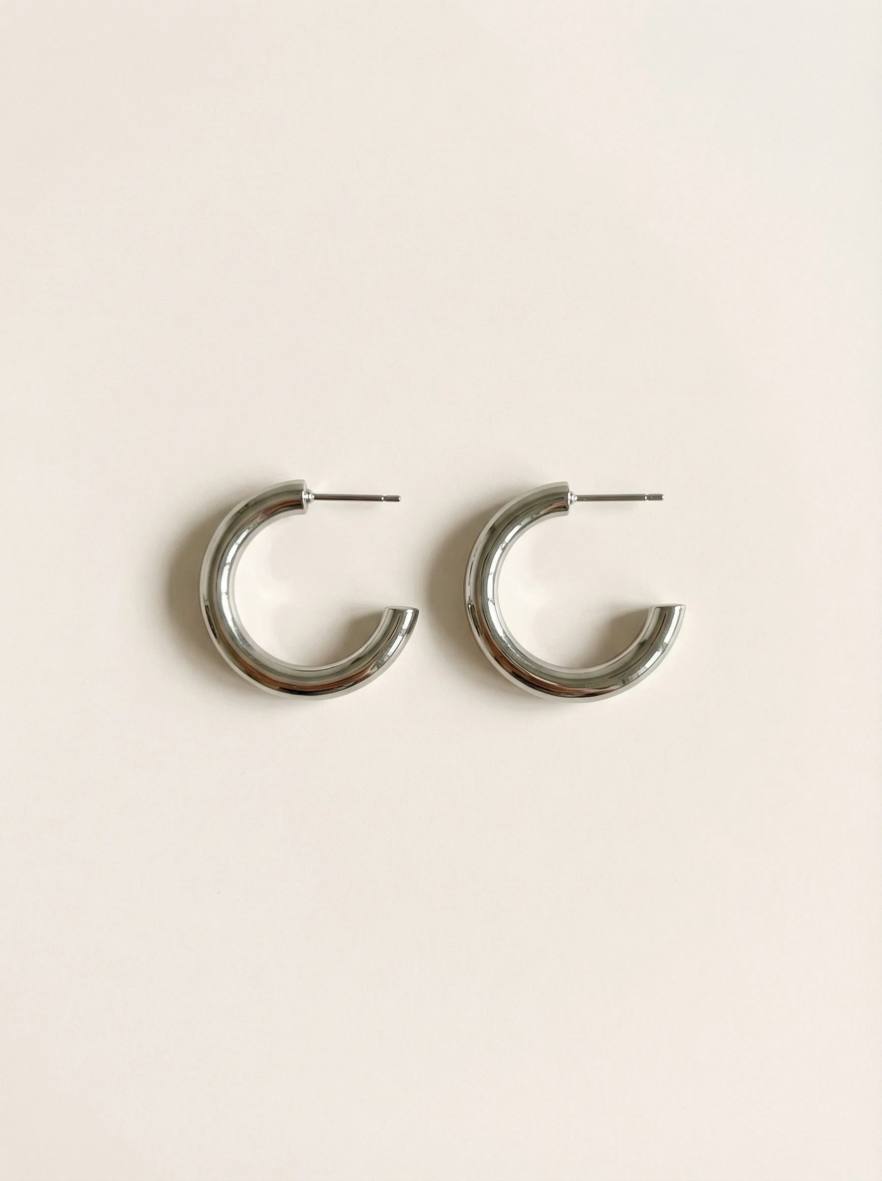 Simple Hoop Edelstahl Ohrringe - Produktbild 9