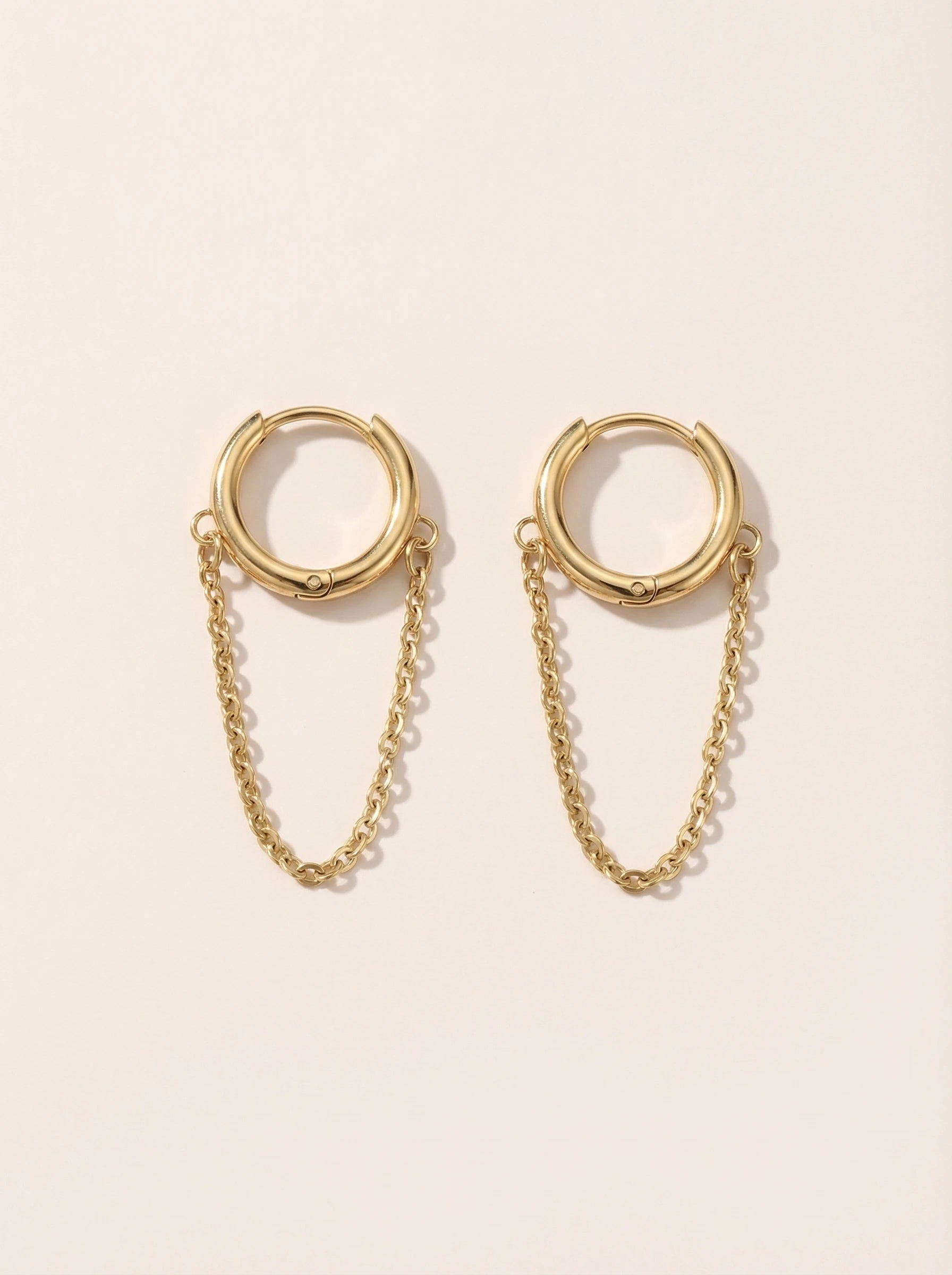 Simple Hanging Chain Edelstahl Ohrringe