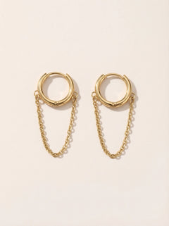 Simple Hanging Chain Edelstahl Ohrringe