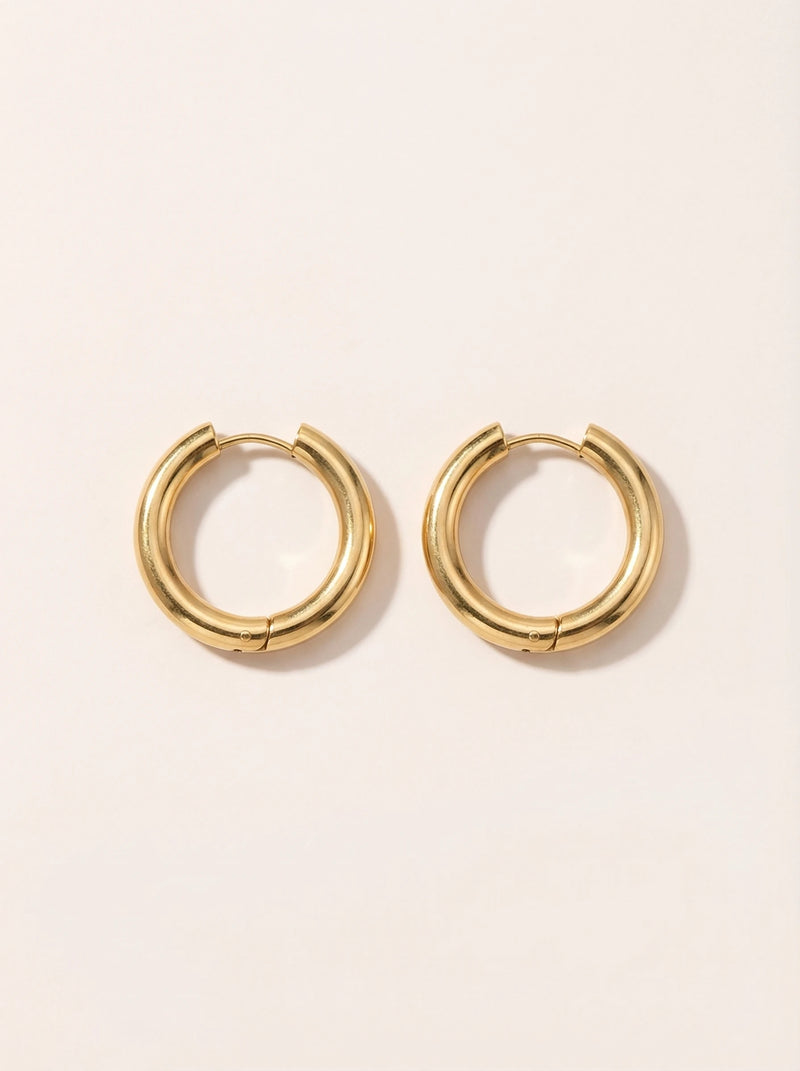 Simple Hoop Edelstahl Ohrringe