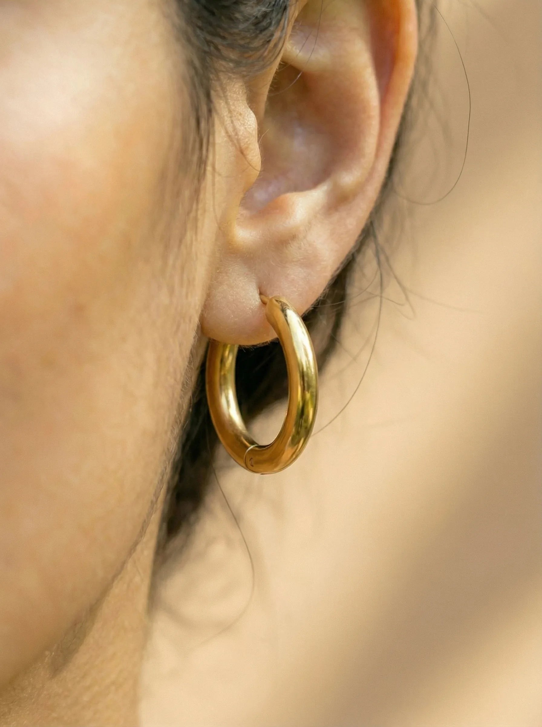 Simple Hoop Edelstahl Ohrringe - Produktbild 4