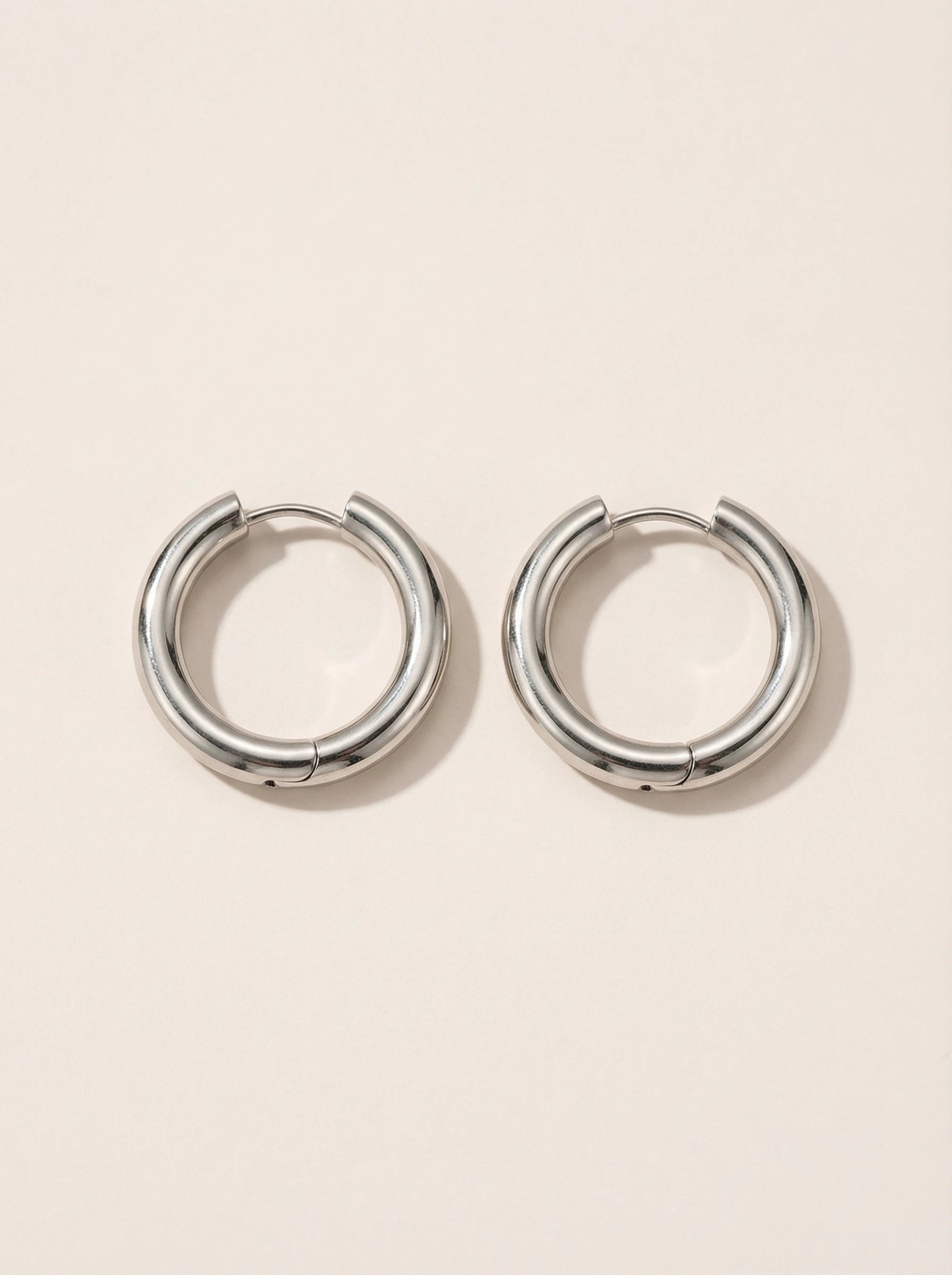 Simple Hoop Edelstahl Ohrringe - Produktbild 9