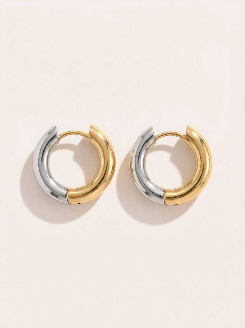 Simple Hoop Edelstahl Ohrringe