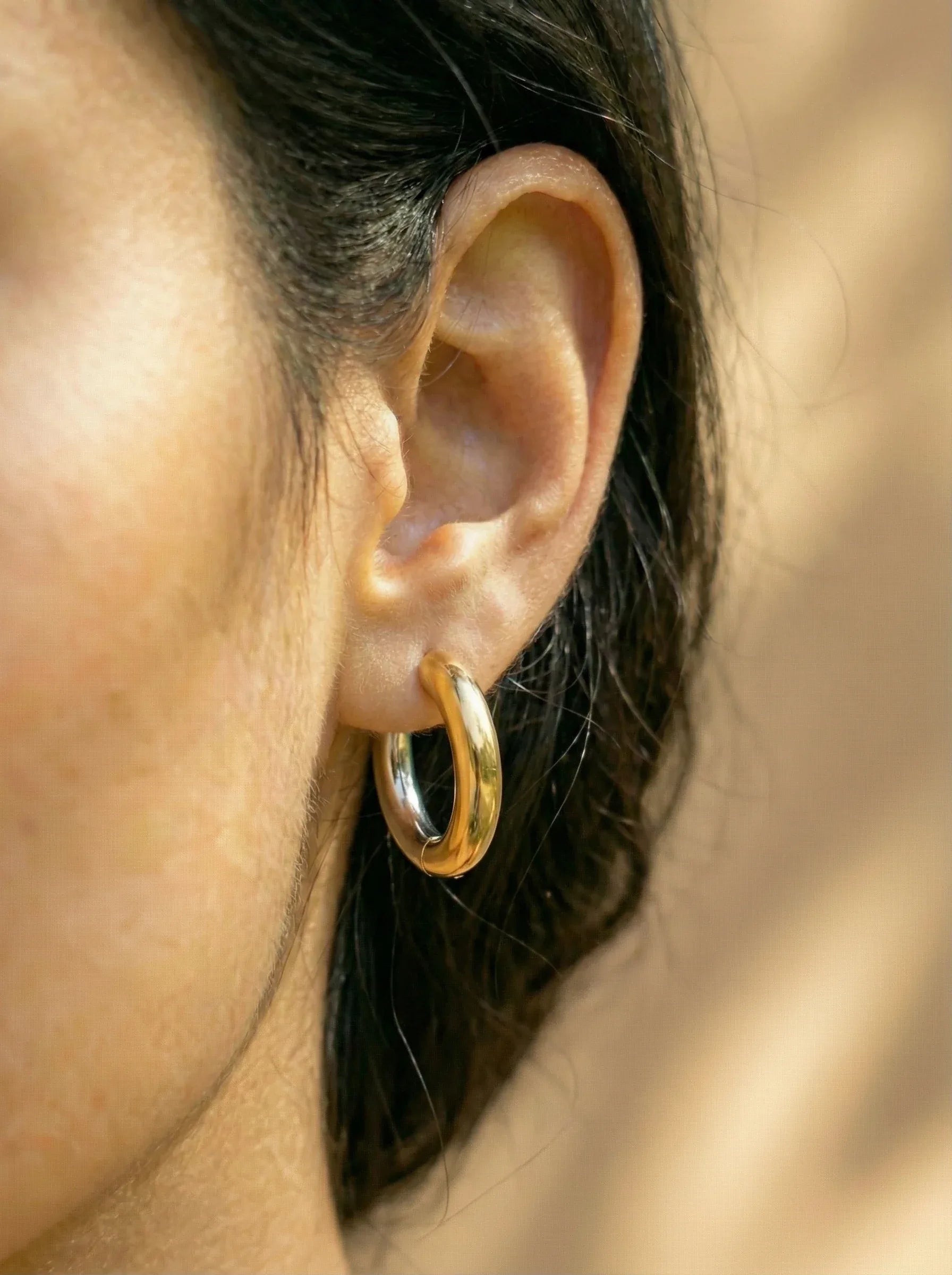 Simple Hoop Edelstahl Ohrringe - Produktbild 4