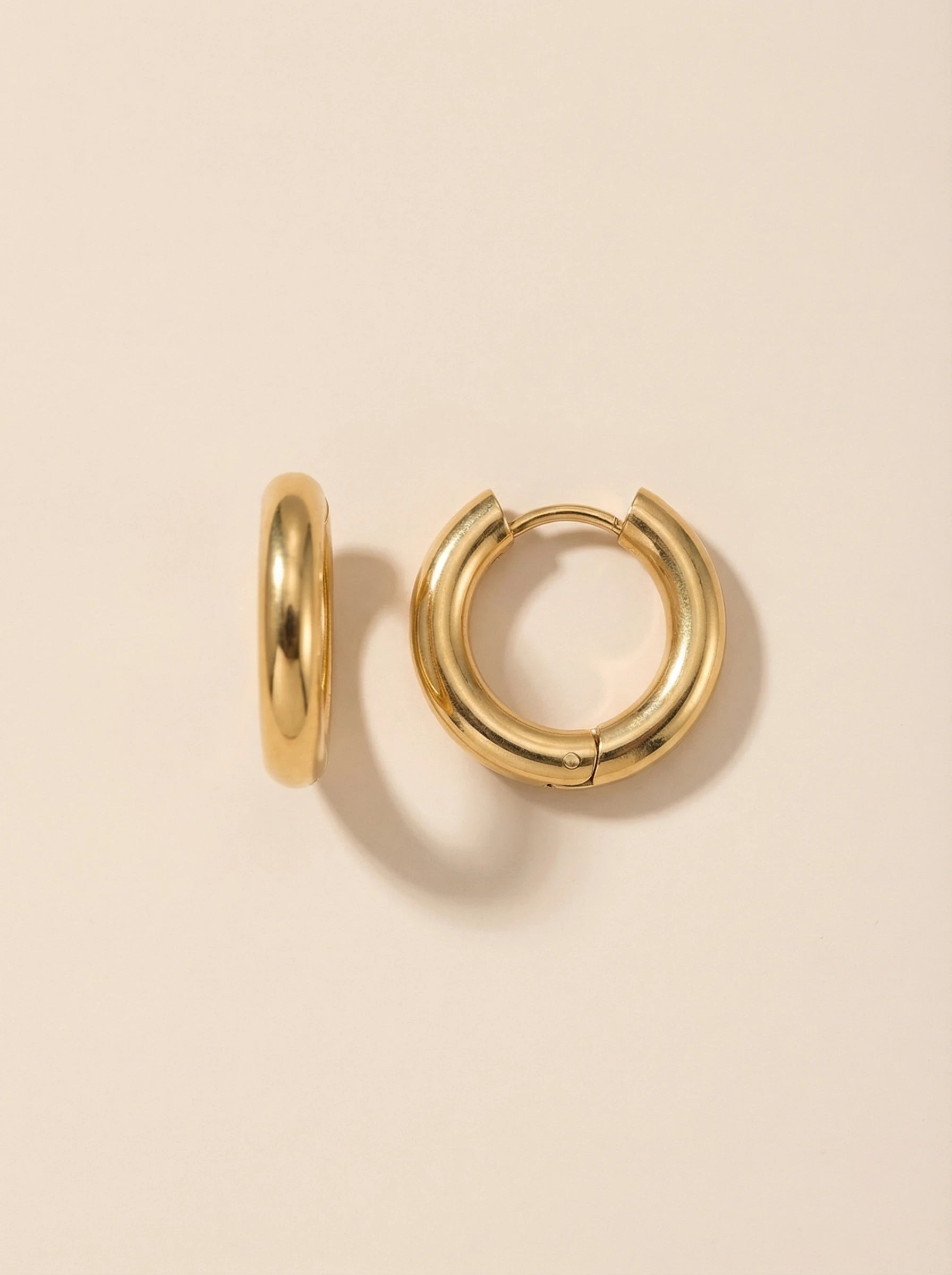 Simple Hoop Edelstahl Ohrringe - Produktbild 9