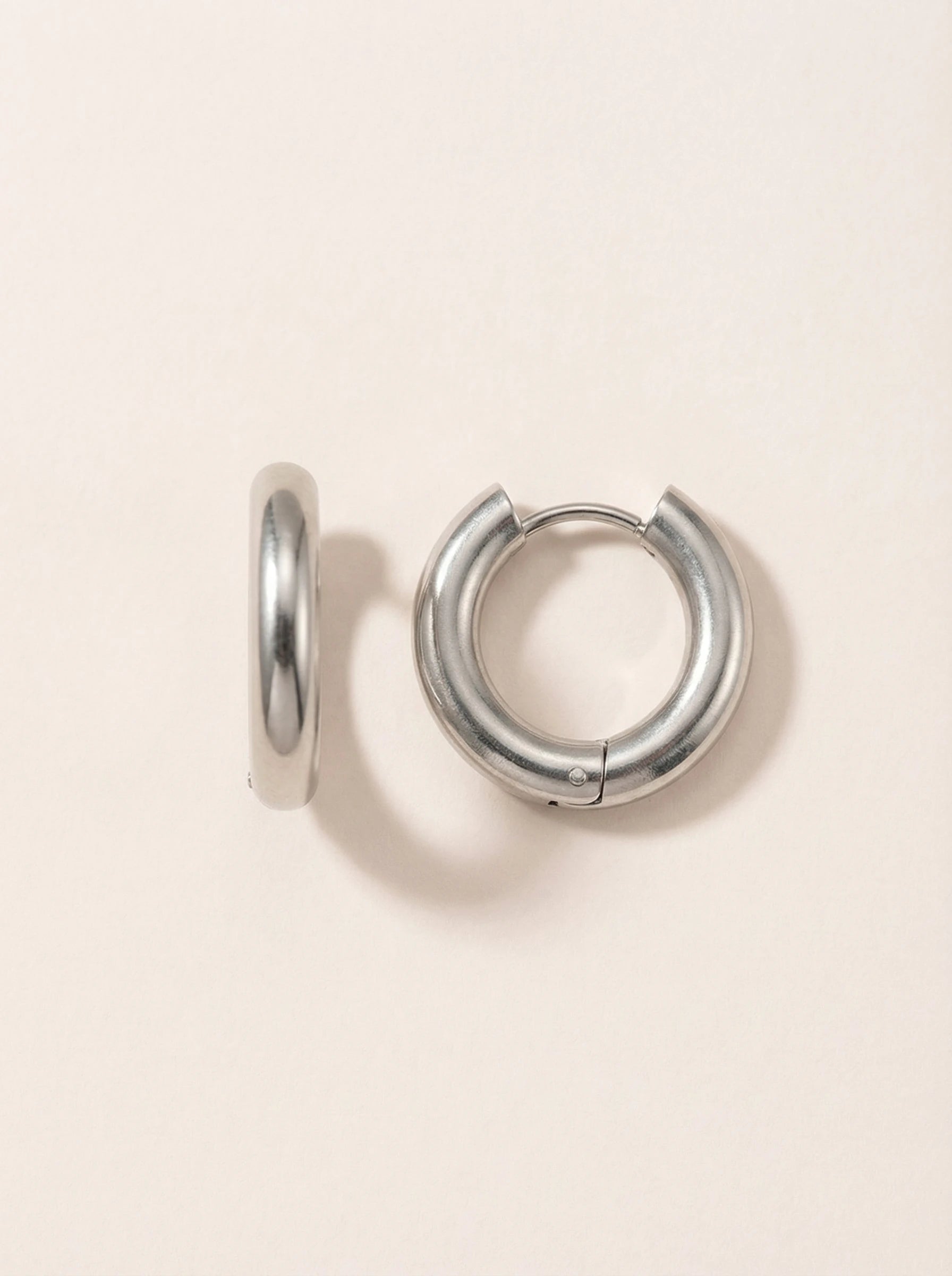Simple Hoop Edelstahl Ohrringe - Produktbild 10