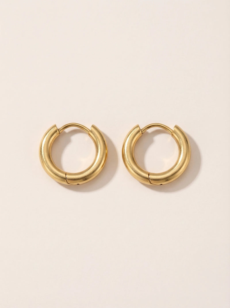 Simple Hoop Edelstahl Ohrringe