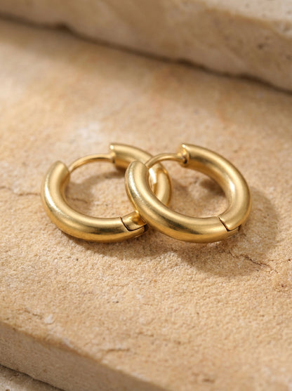 Simple Hoop Edelstahl Ohrringe