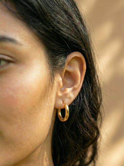 Simple Hoop Edelstahl Ohrringe