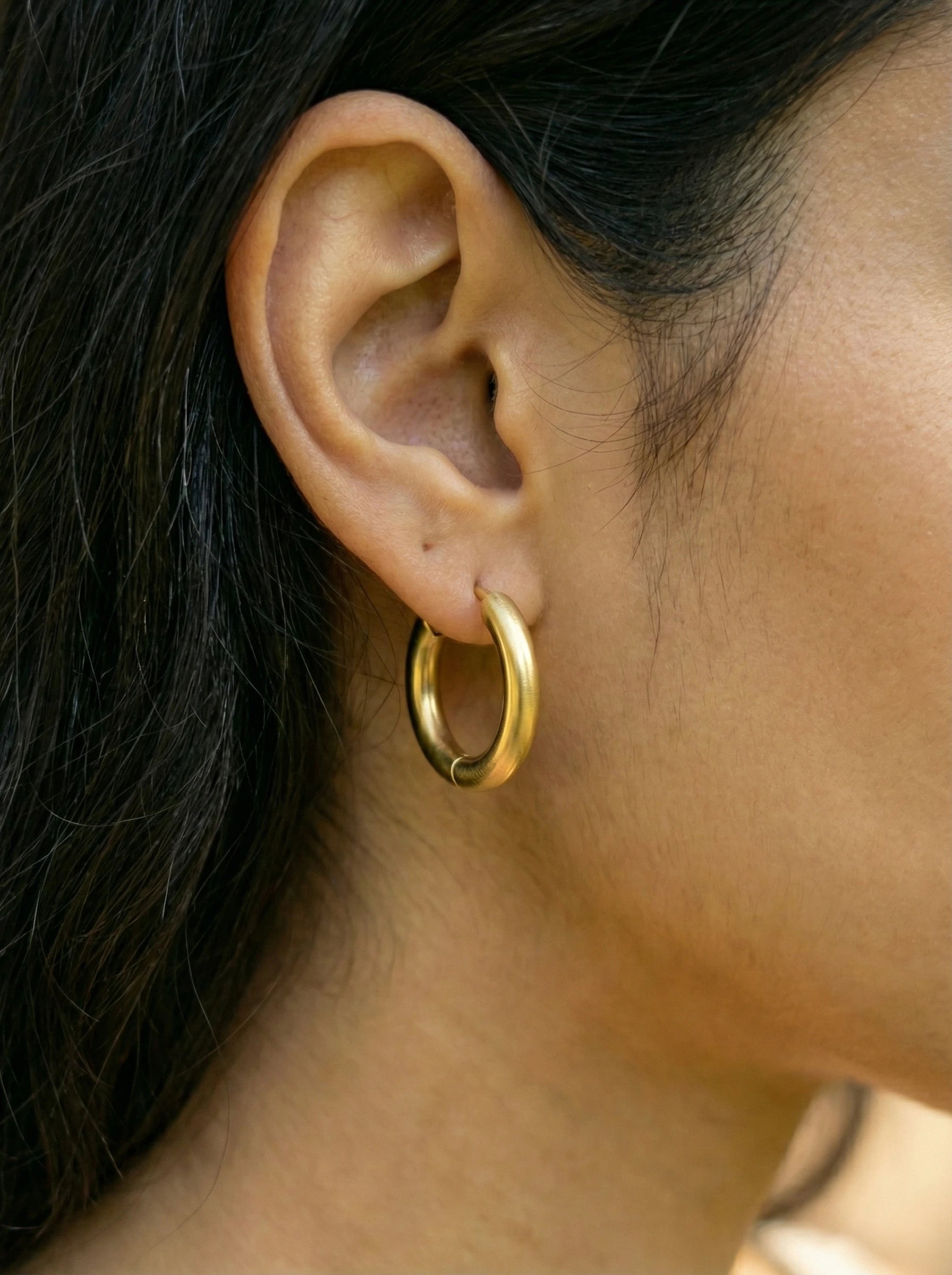 Simple Hoop Edelstahl Ohrringe - Produktbild 4
