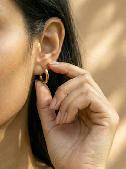 Simple Hoop Edelstahl Ohrringe