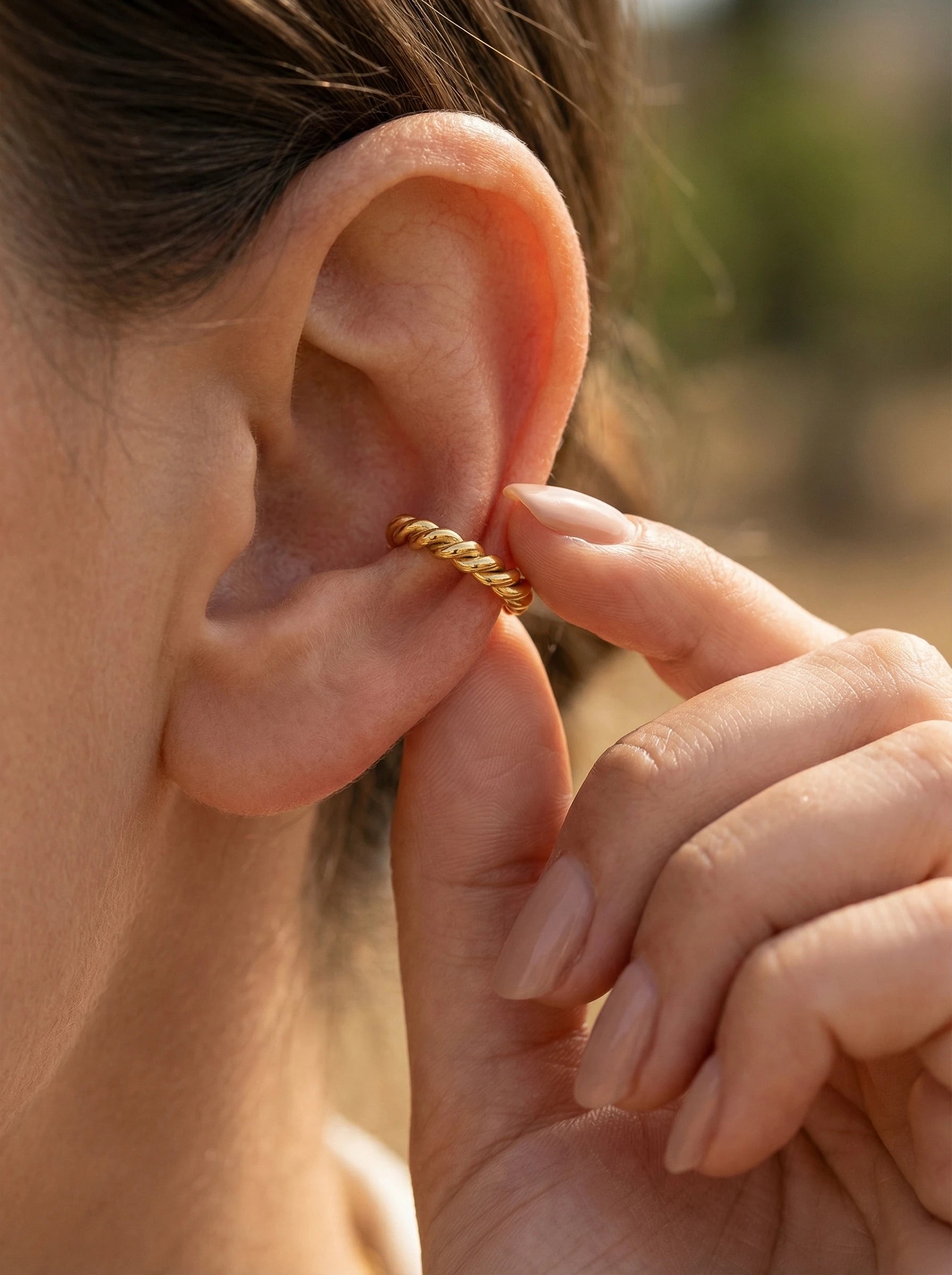 Classic Fine Twist Edelstahl Earcuff - Produktbild 5