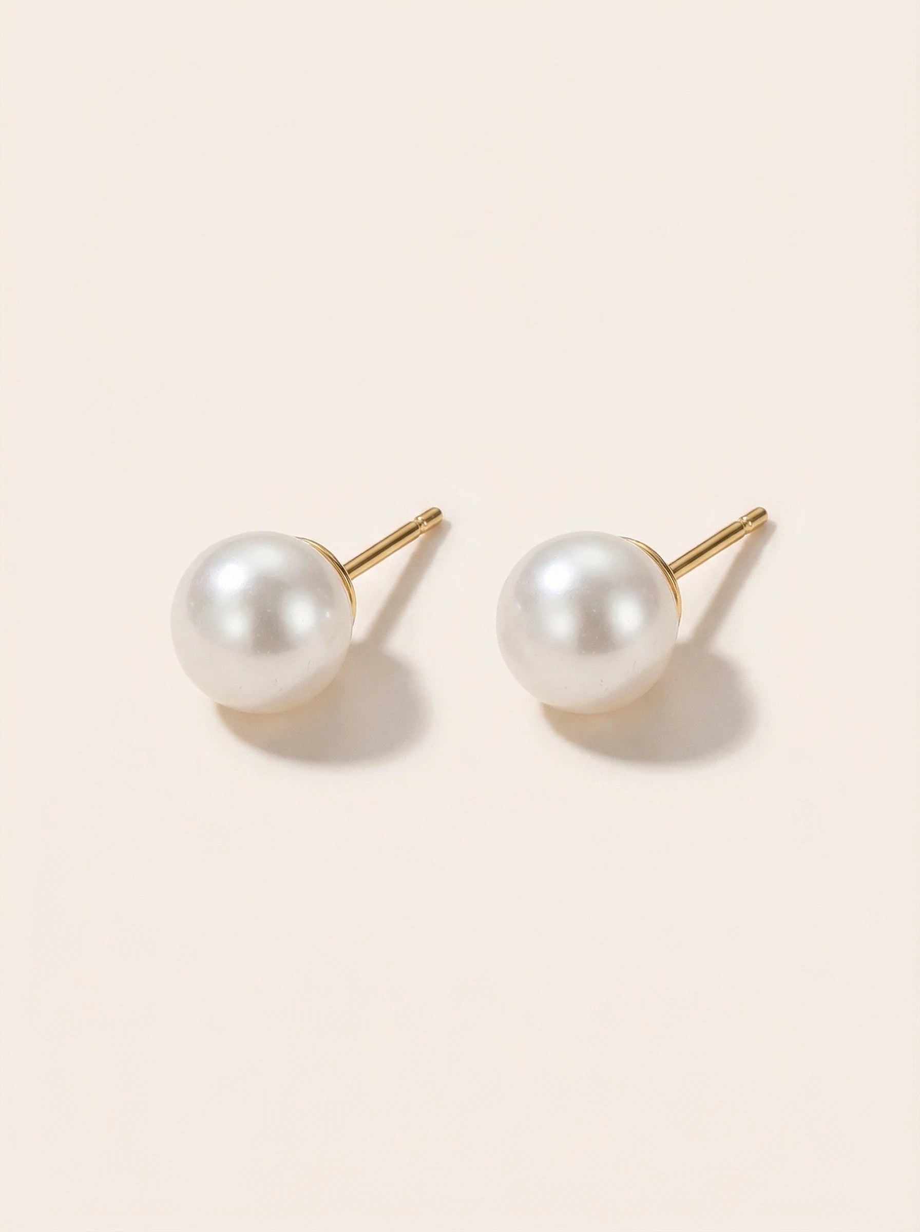 Simple Fresh Water Pearl Edelstahl Ohrringe