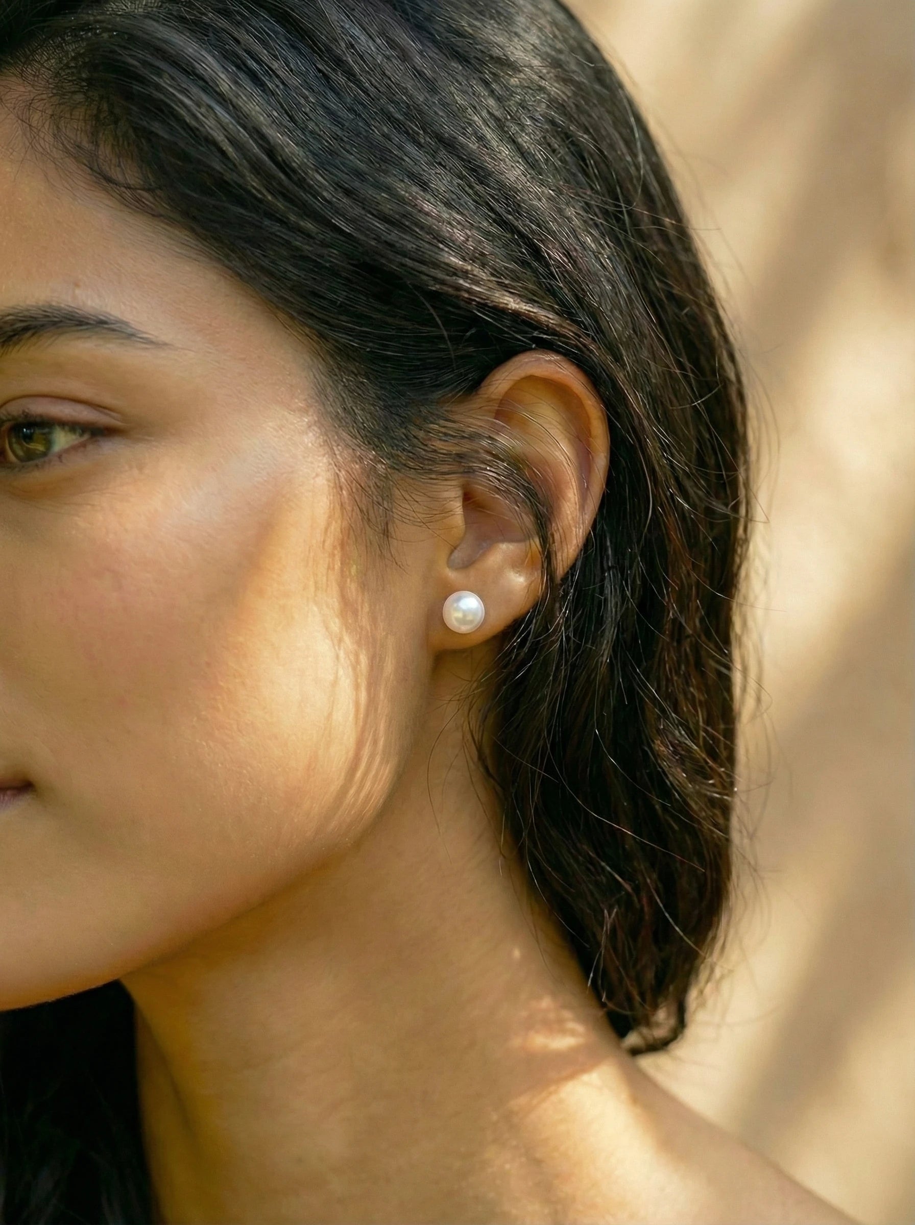Simple Fresh Water Pearl Edelstahl Ohrringe - Produktbild 7