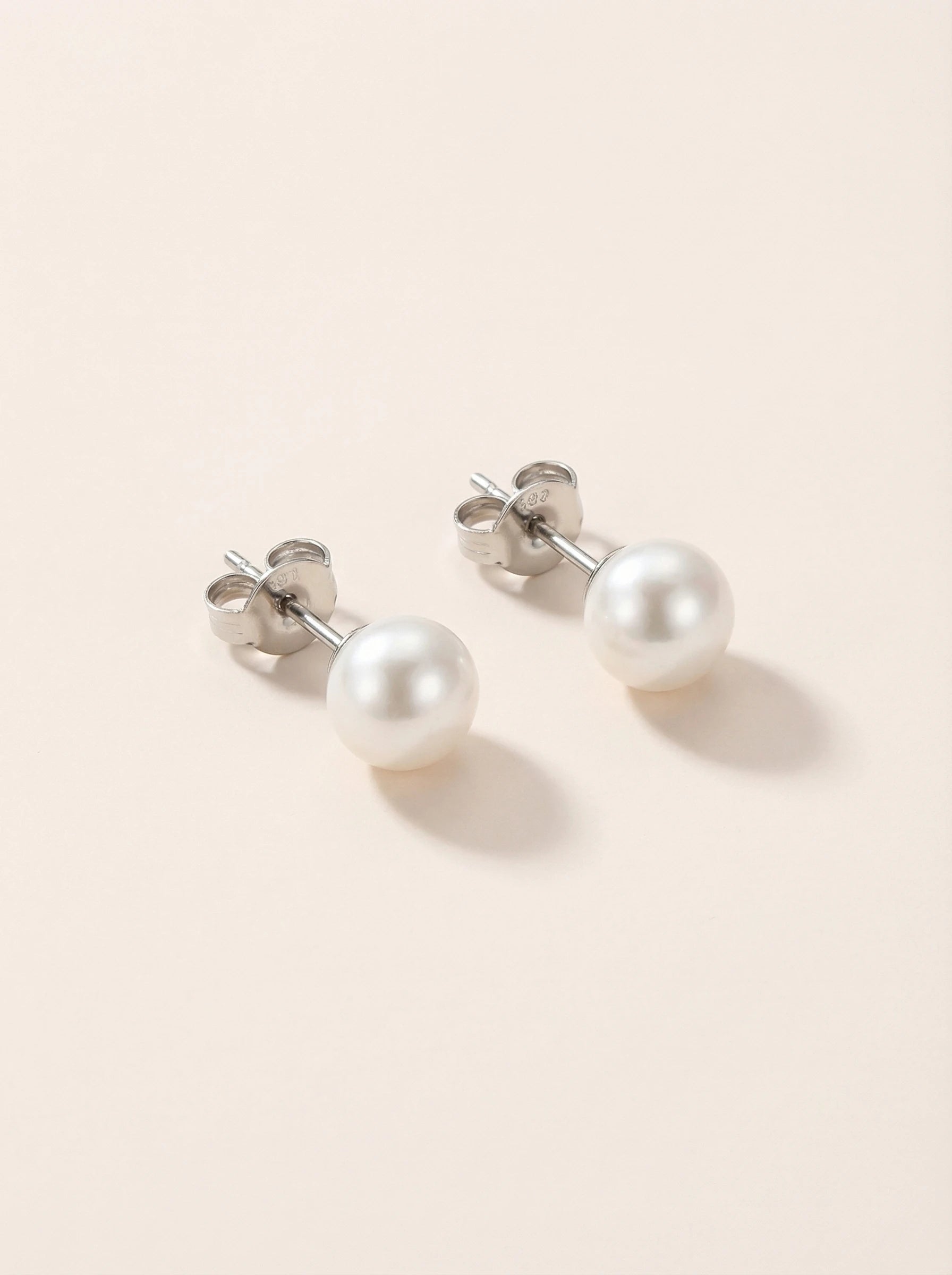 Simple Fresh Water Pearl Edelstahl Ohrringe - Produktbild 9