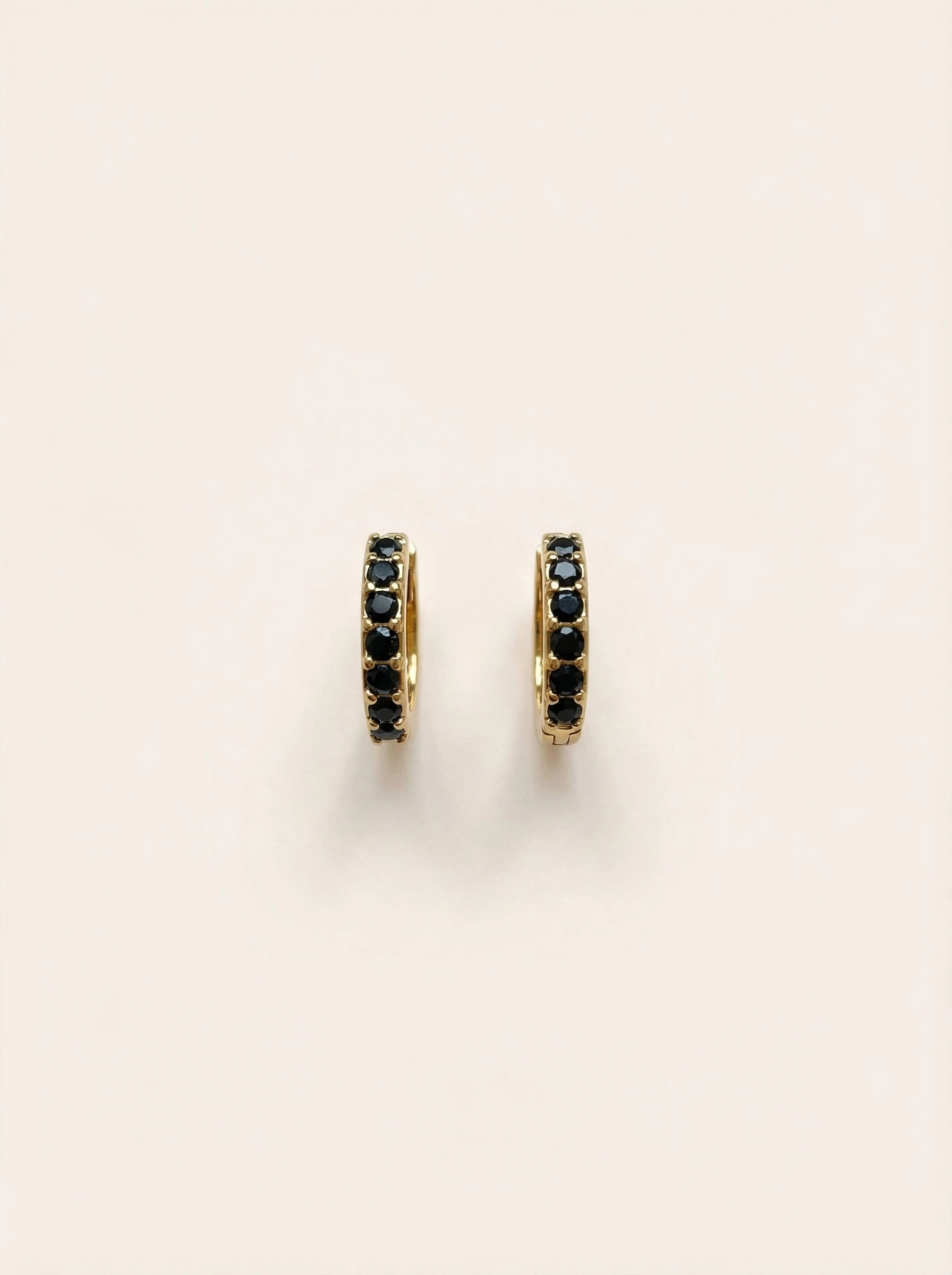 Classic 7 Diamonds Hoop Edelstahl Ohrringe