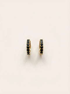Classic 7 Diamonds Hoop Edelstahl Ohrringe