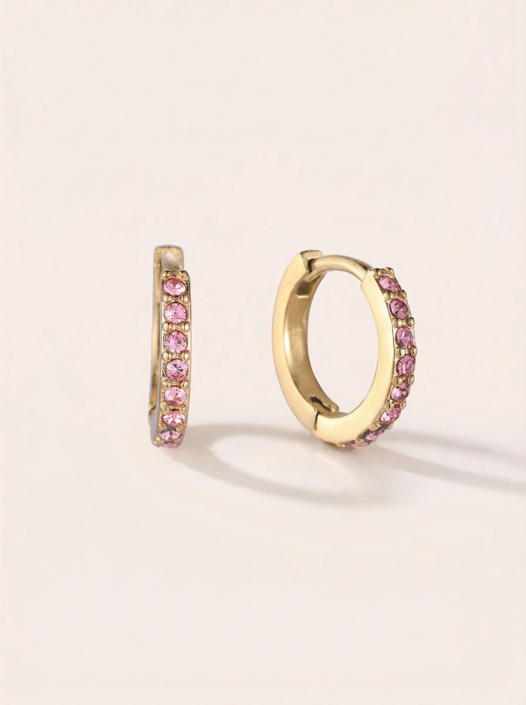 Classic 7 Diamonds Hoop Edelstahl Ohrringe - Produktbild 9