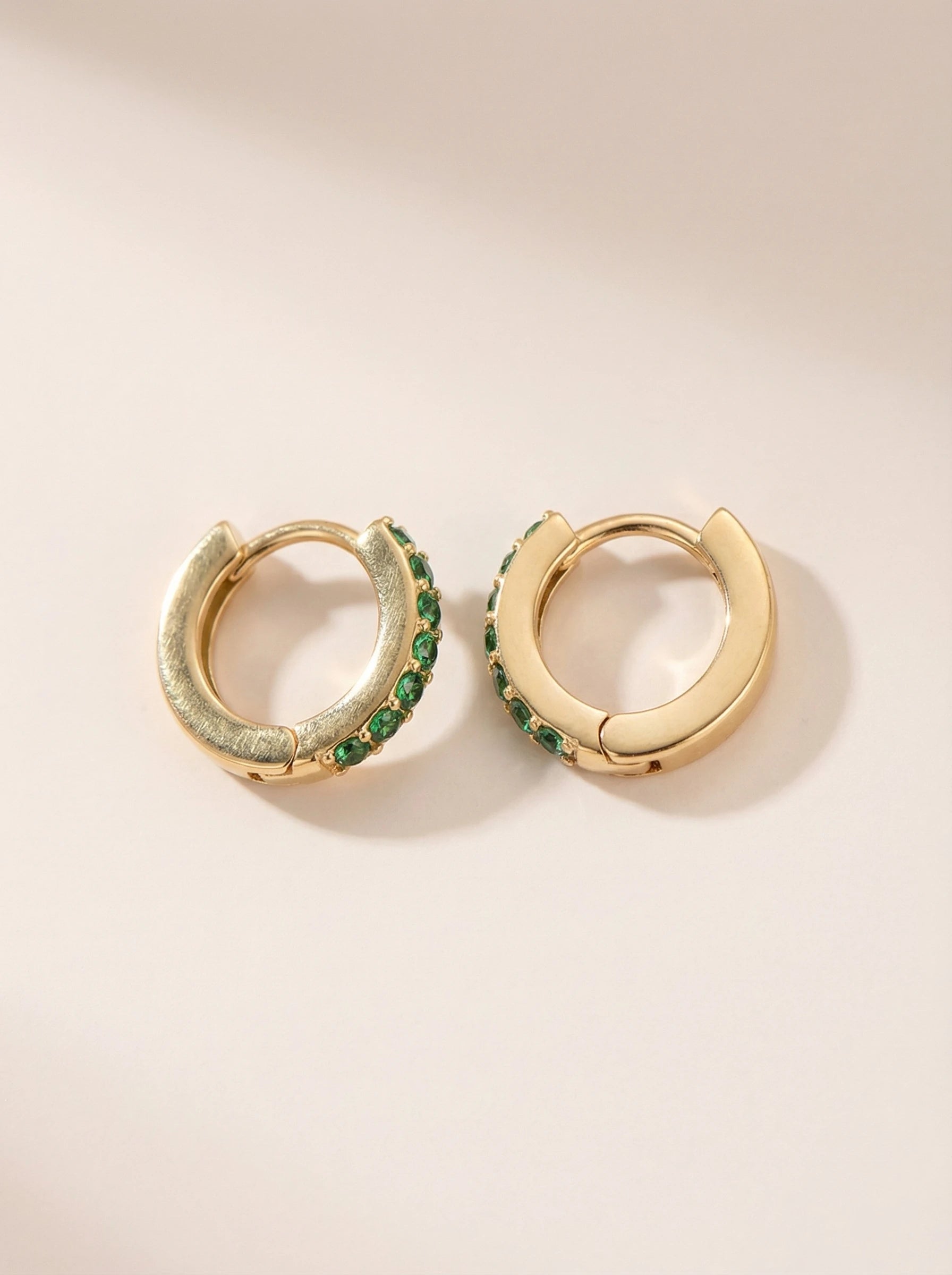 Classic 7 Diamonds Hoop Edelstahl Ohrringe - Produktbild 10