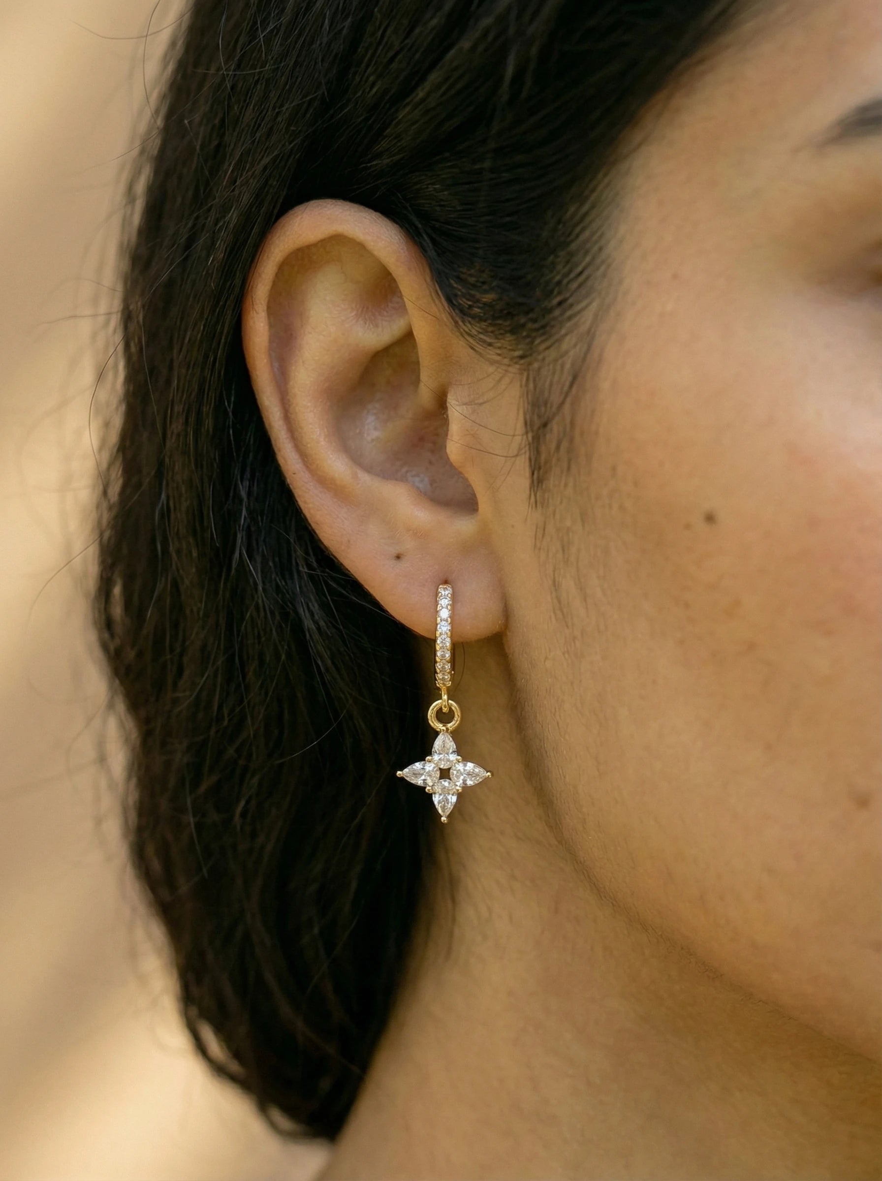 Shuriken Diamonds Edelstahl Ohrringe - Produktbild 3