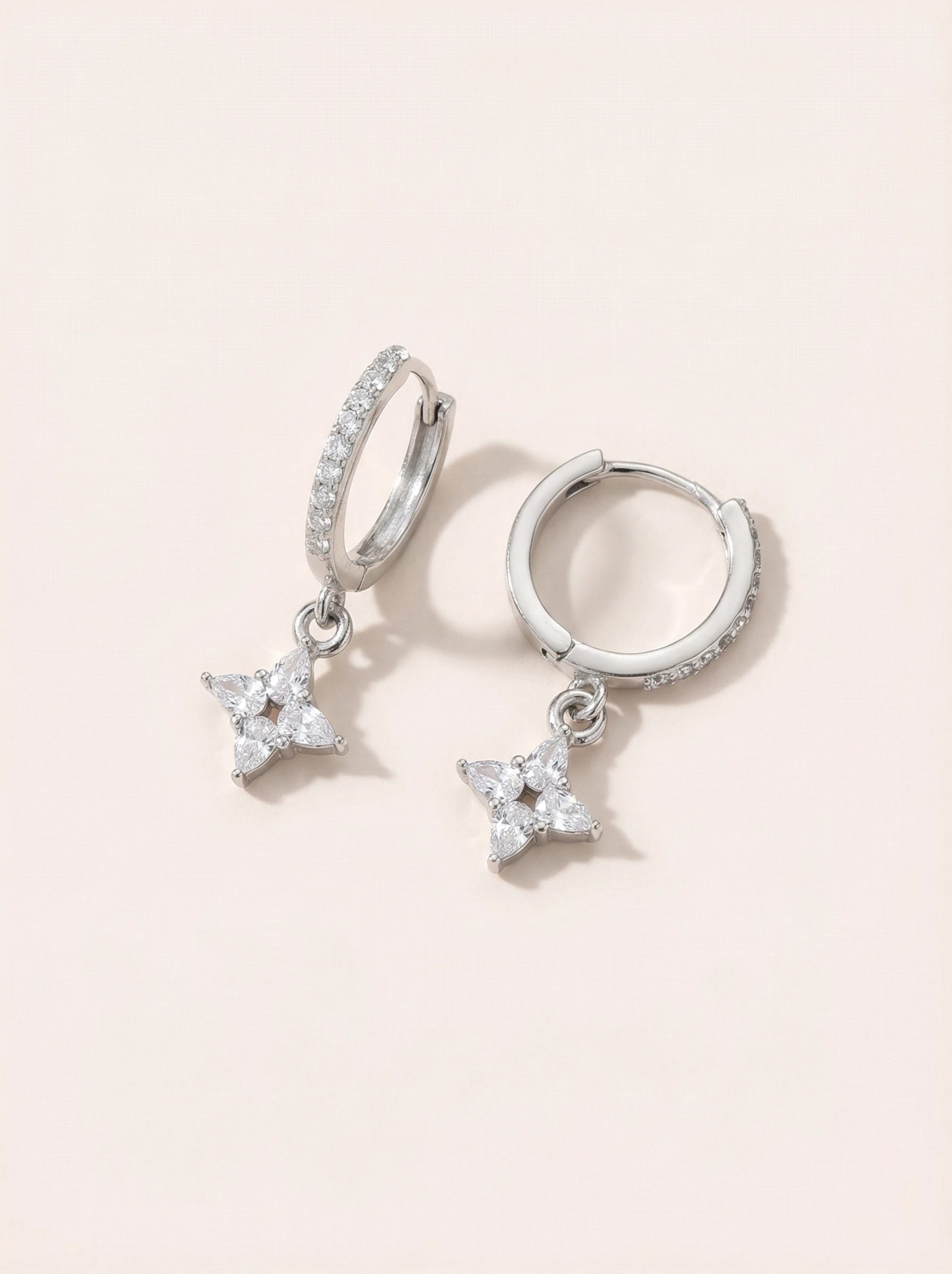 Shuriken Diamonds Edelstahl Ohrringe - Produktbild 9