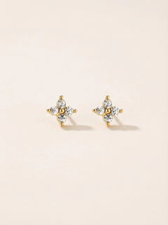 Flower Caltrop Diamond Edelstahl Ohrstecker