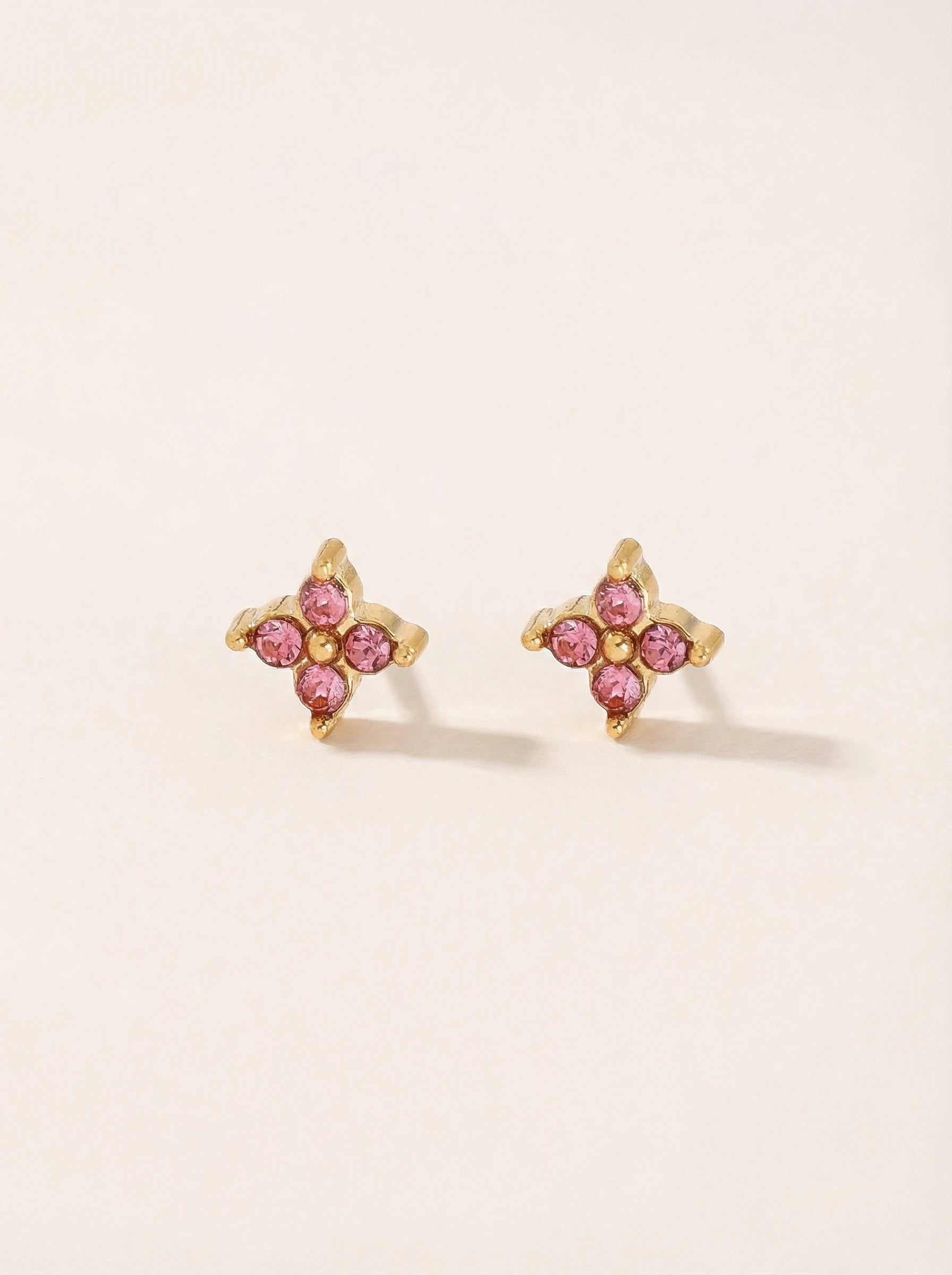 Flower Caltrop Diamond Edelstahl Ohrstecker - Produktbild 9