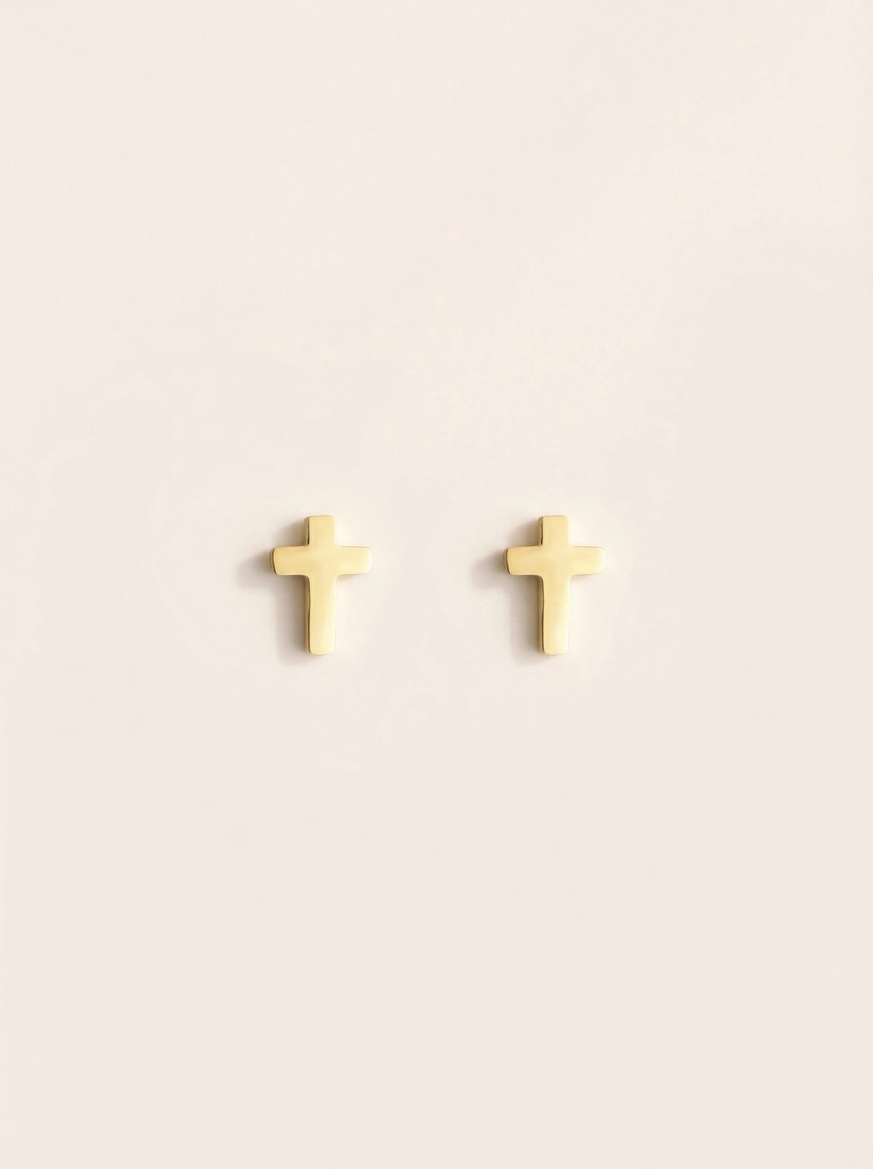 Simple Latin Cross Edelstahl Ohrstecker