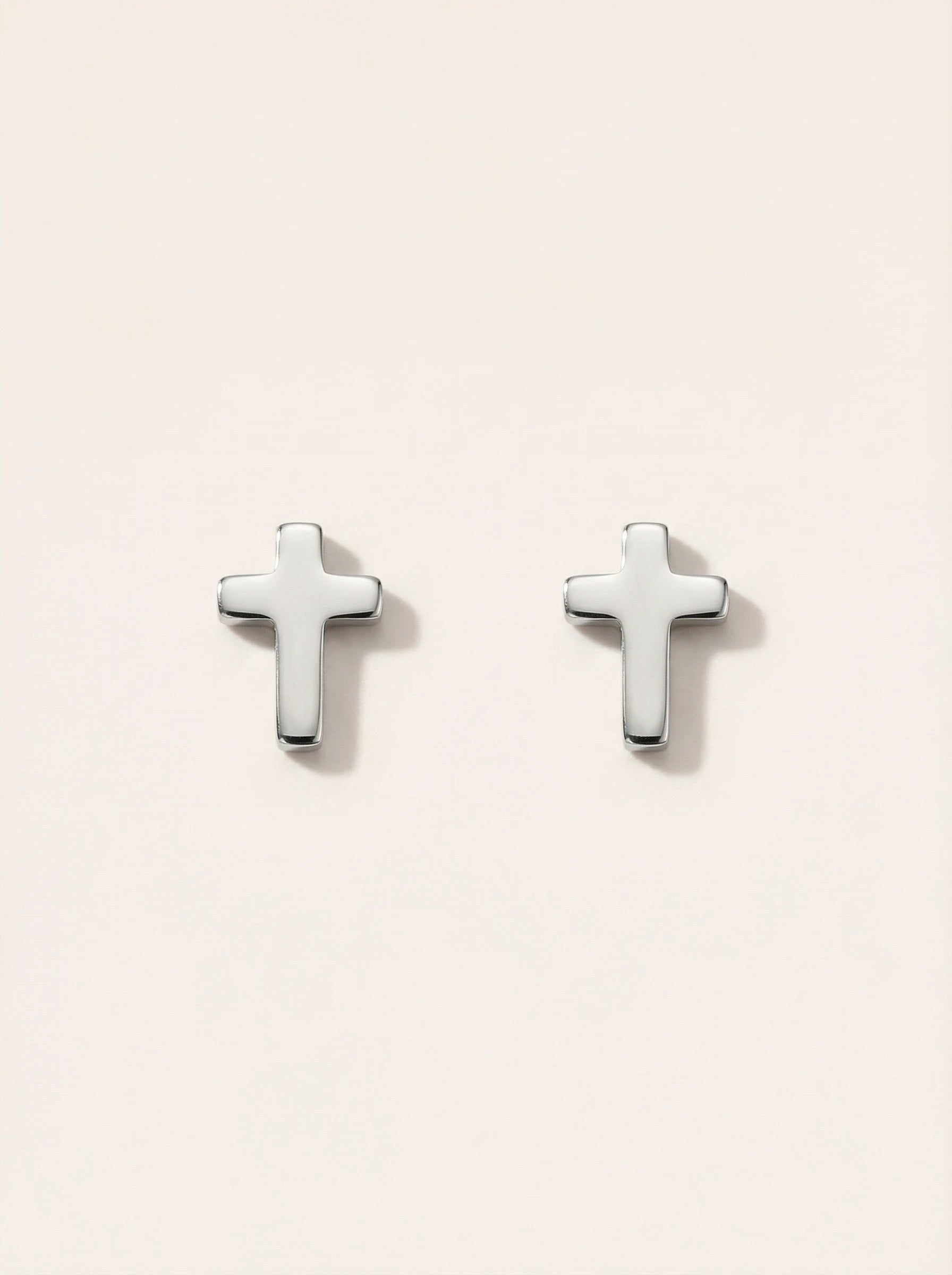 Simple Latin Cross Edelstahl Ohrstecker - Produktbild 9