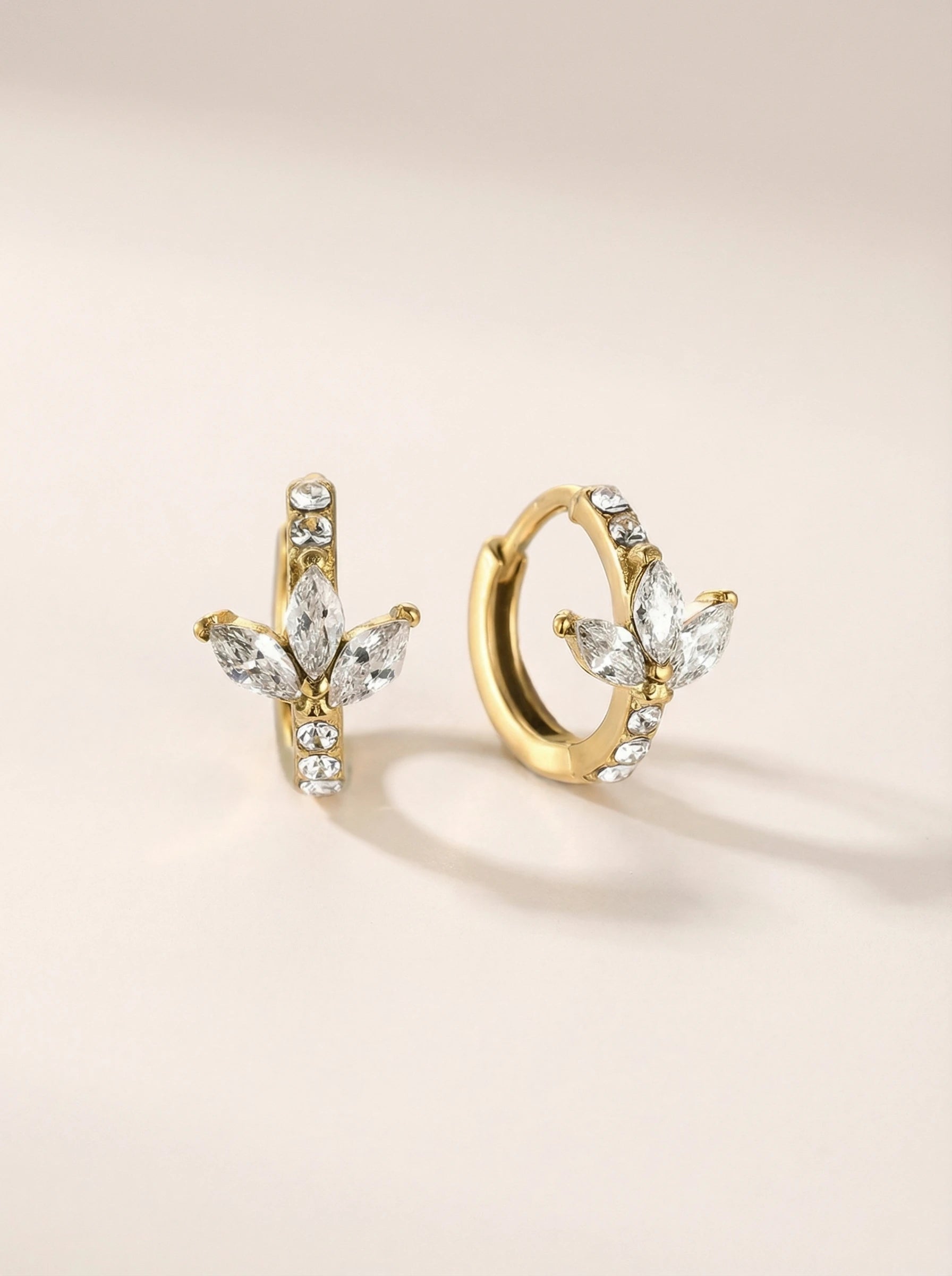 Diamond Petal Treble Edelstahl Ohrringe