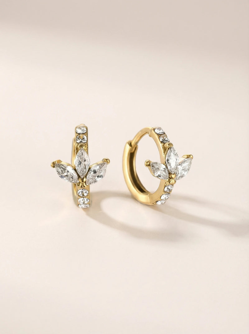 Diamond Petal Treble Edelstahl Ohrringe