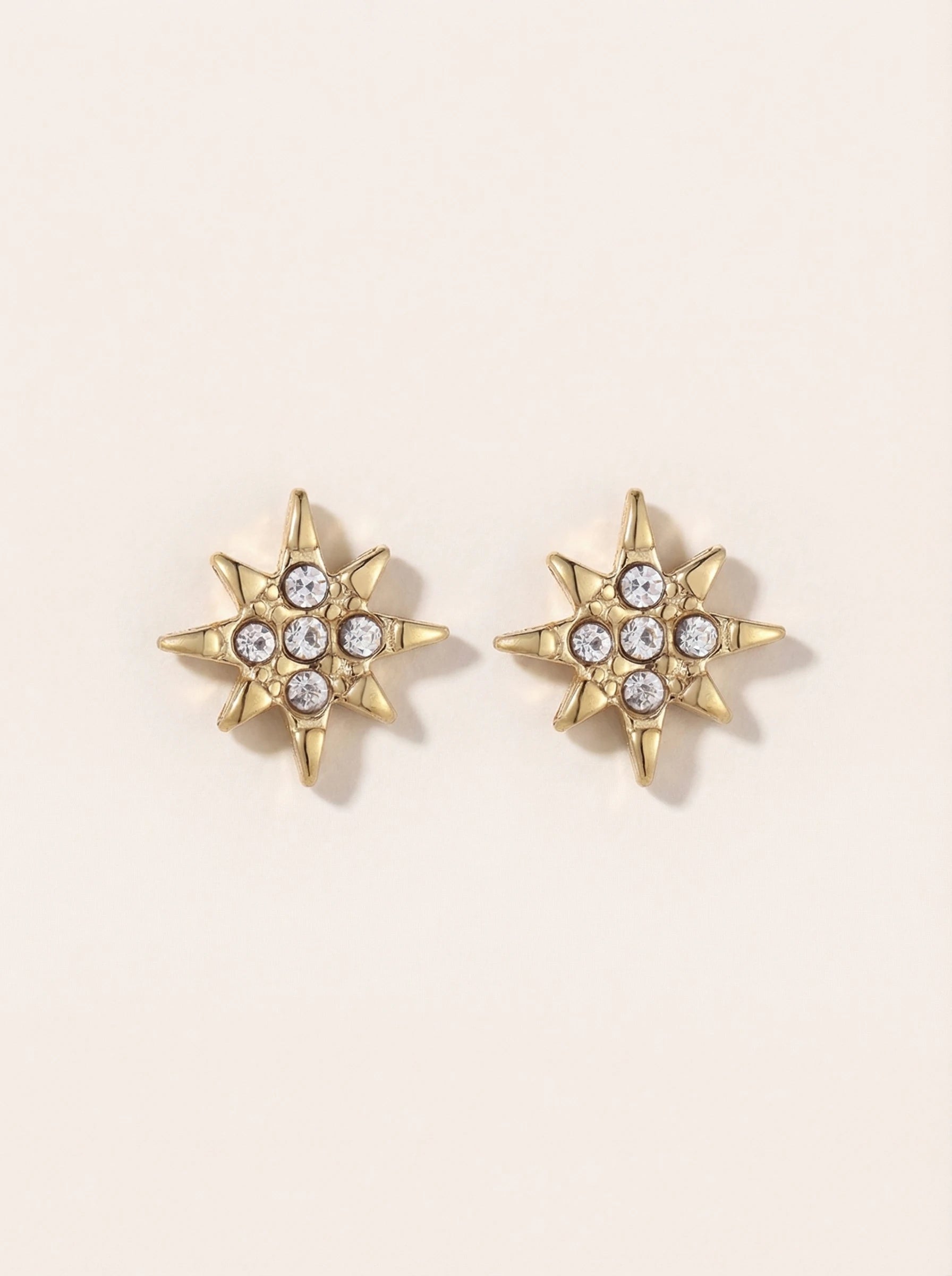 Cross Star Diamonds Edelstahl Ohrstecker